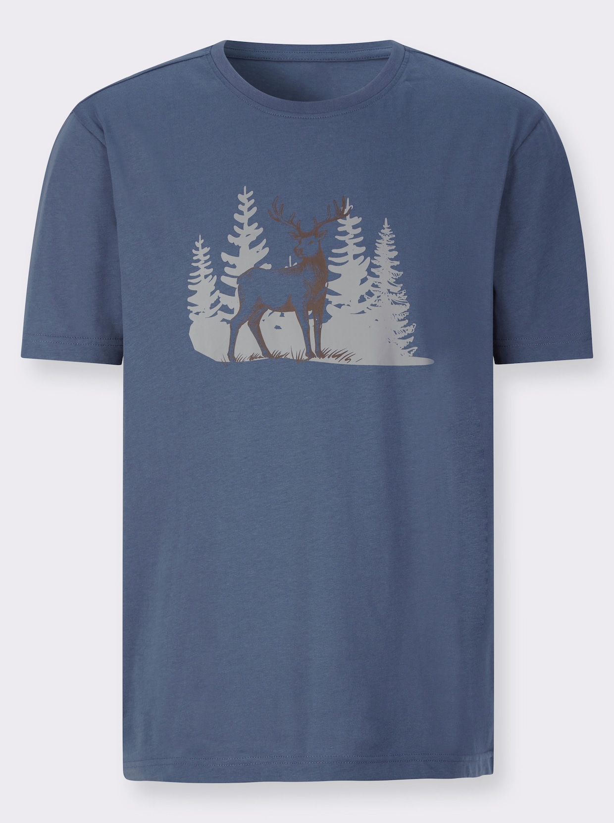 Kurzarmshirt - rauchblau