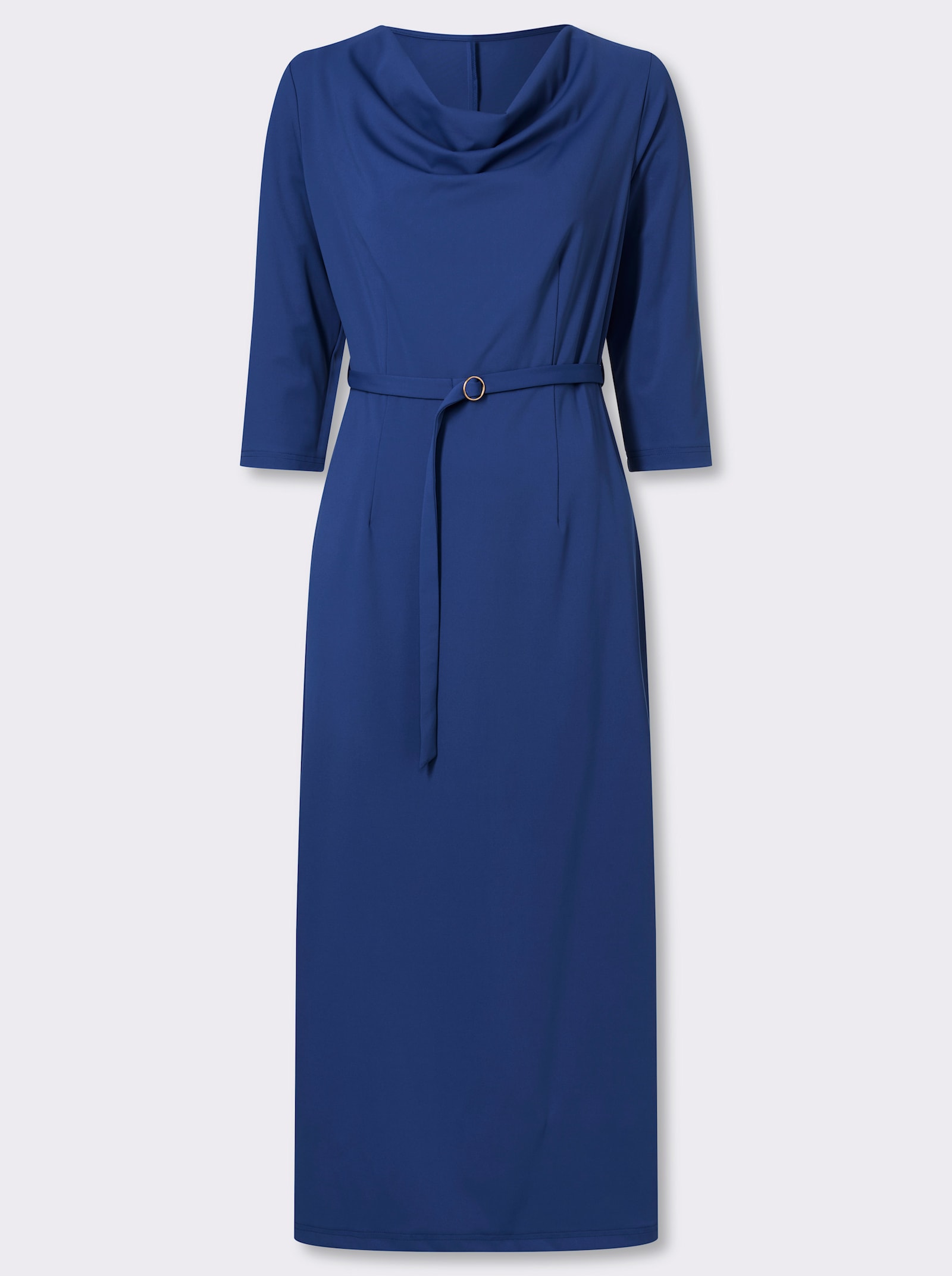 heine Jerseykleid mit Gehschlitz hinten - royalblau