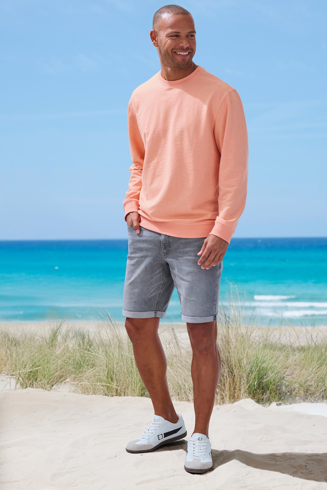 Jeansshorts - grey-denim
