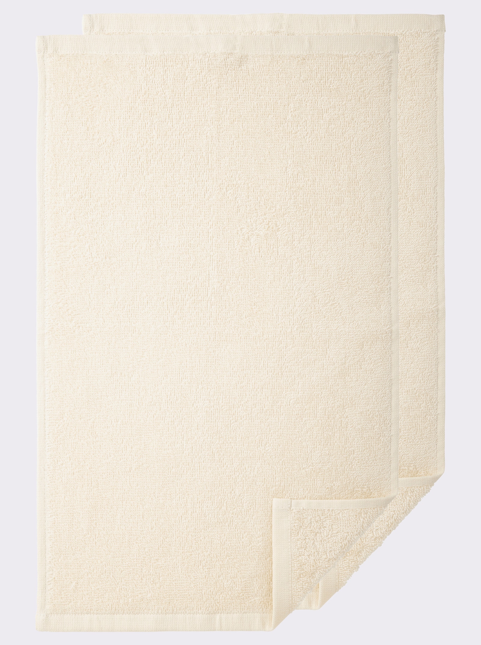 wäschepur Handdoek met 2-kleurige sierrand - champagne