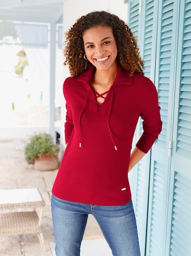 Langarm-Pullover - rot