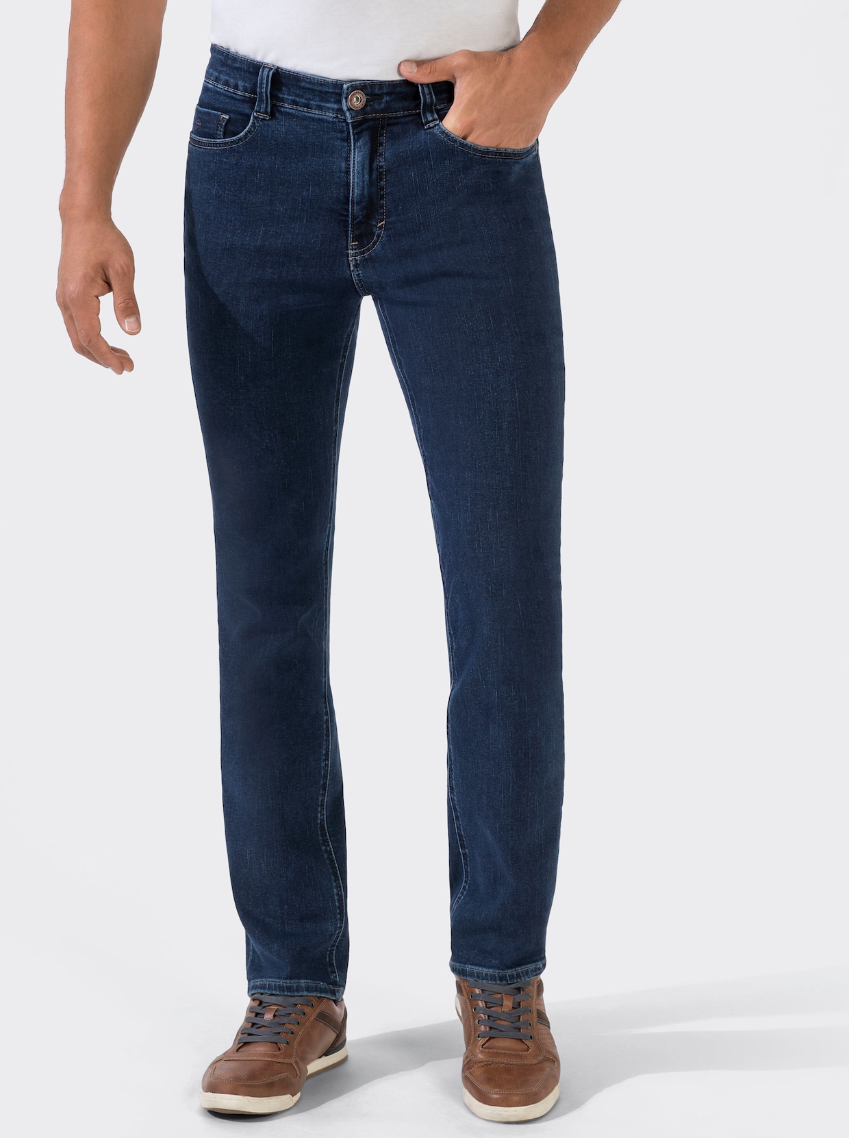 Jeans - darkblue stone-washed