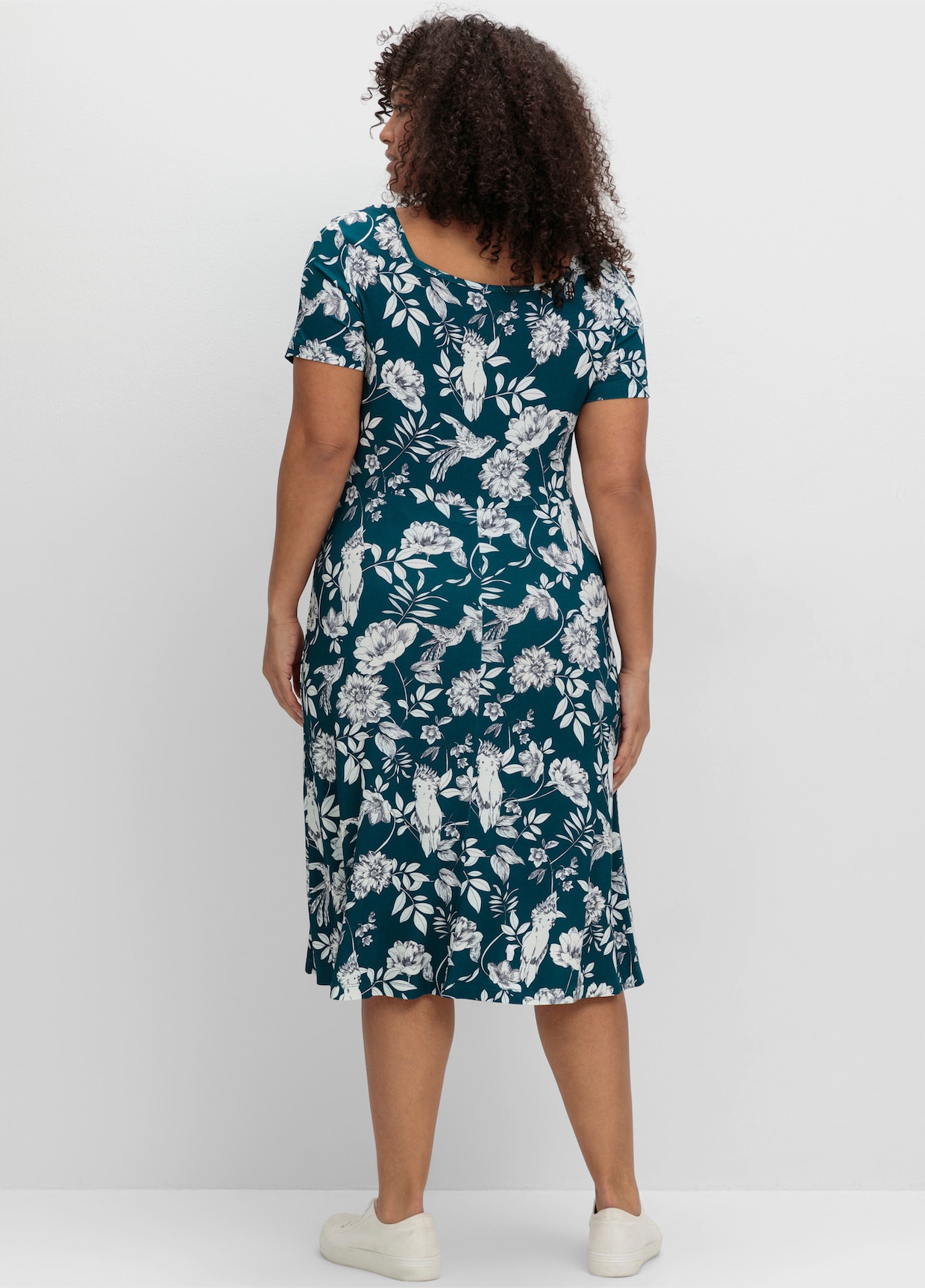 sheego by Joe Browns Jerseykleid - dunkelpetrol-gemustert