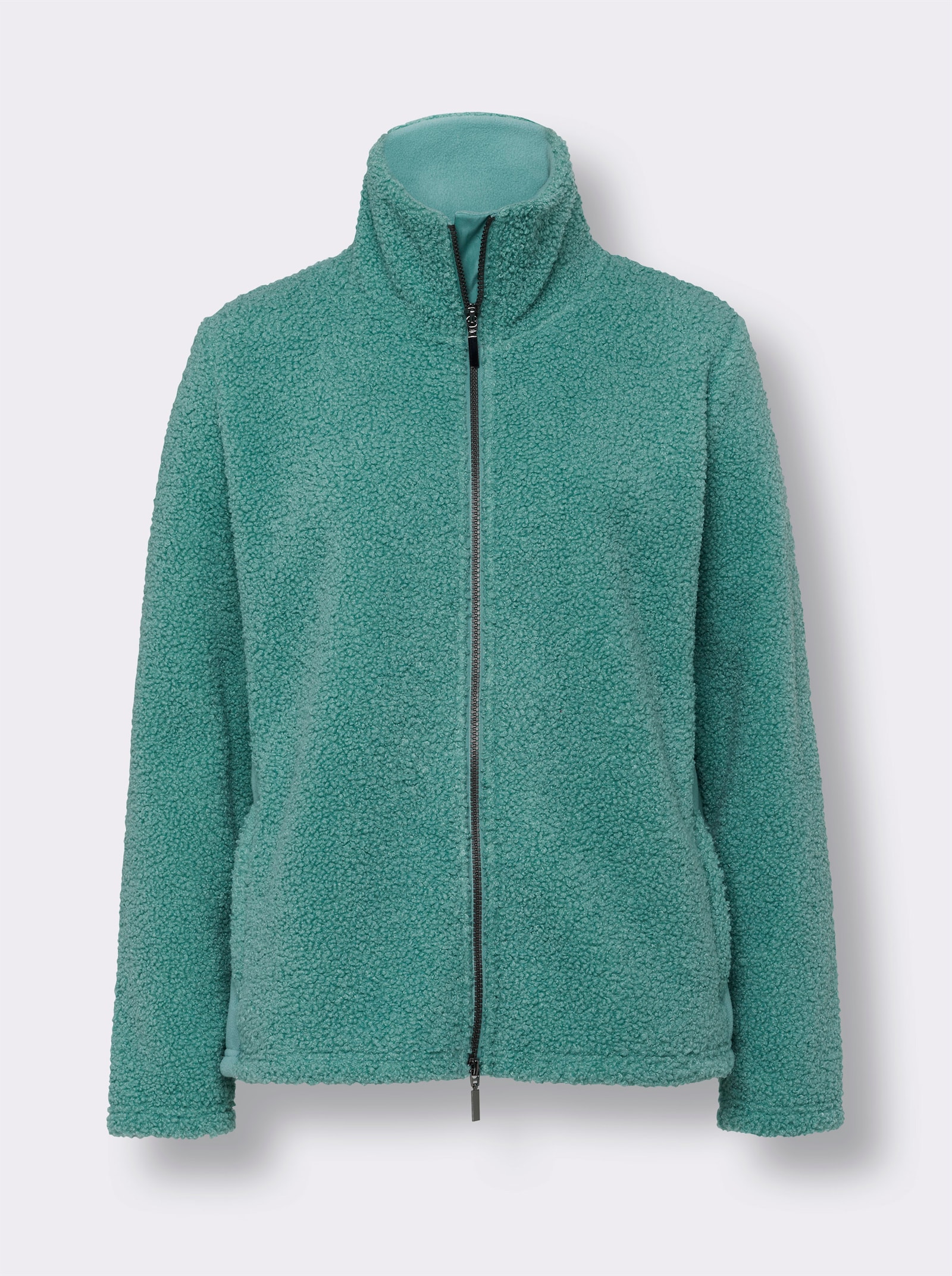 heine Freizeitjacke aus Teddy-Fleece - salbei