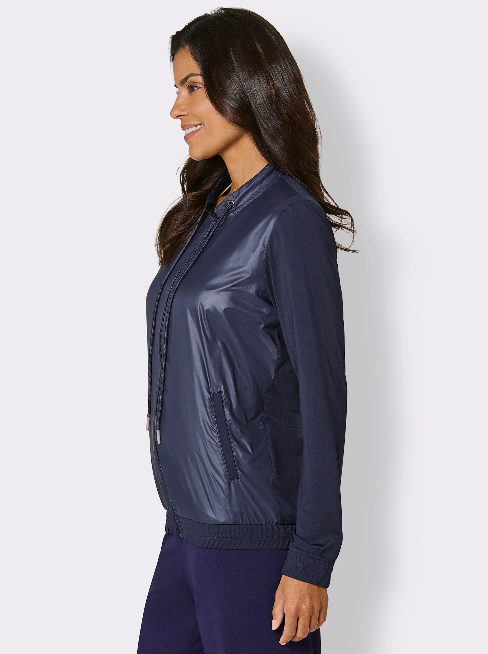 Catamaran Sports Funktionsjacke im Materialmix - marine