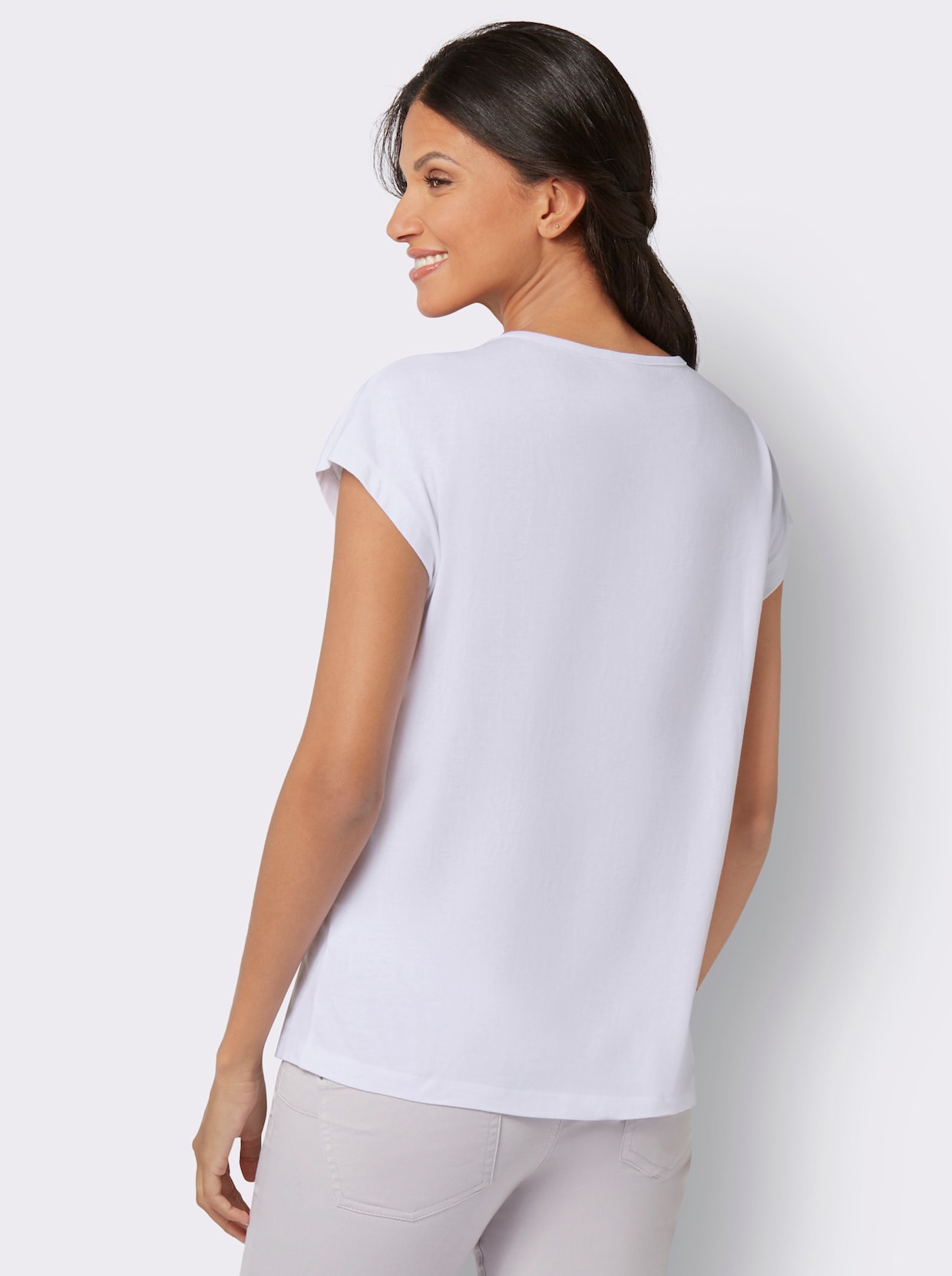 T-Shirt - weiß-silberfarben