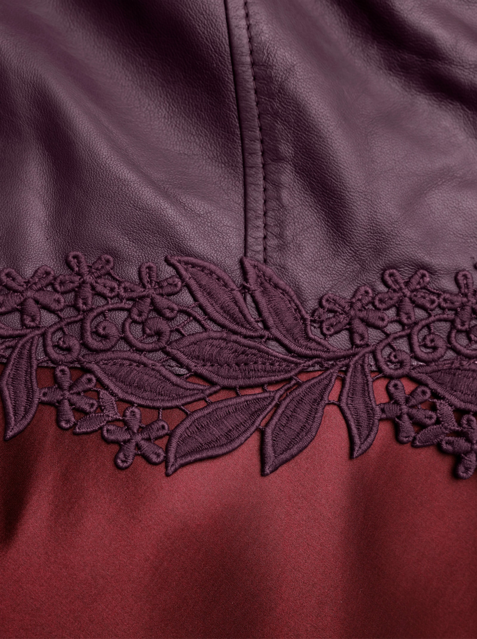 CREATION L PREMIUM Lederblazer - burgund