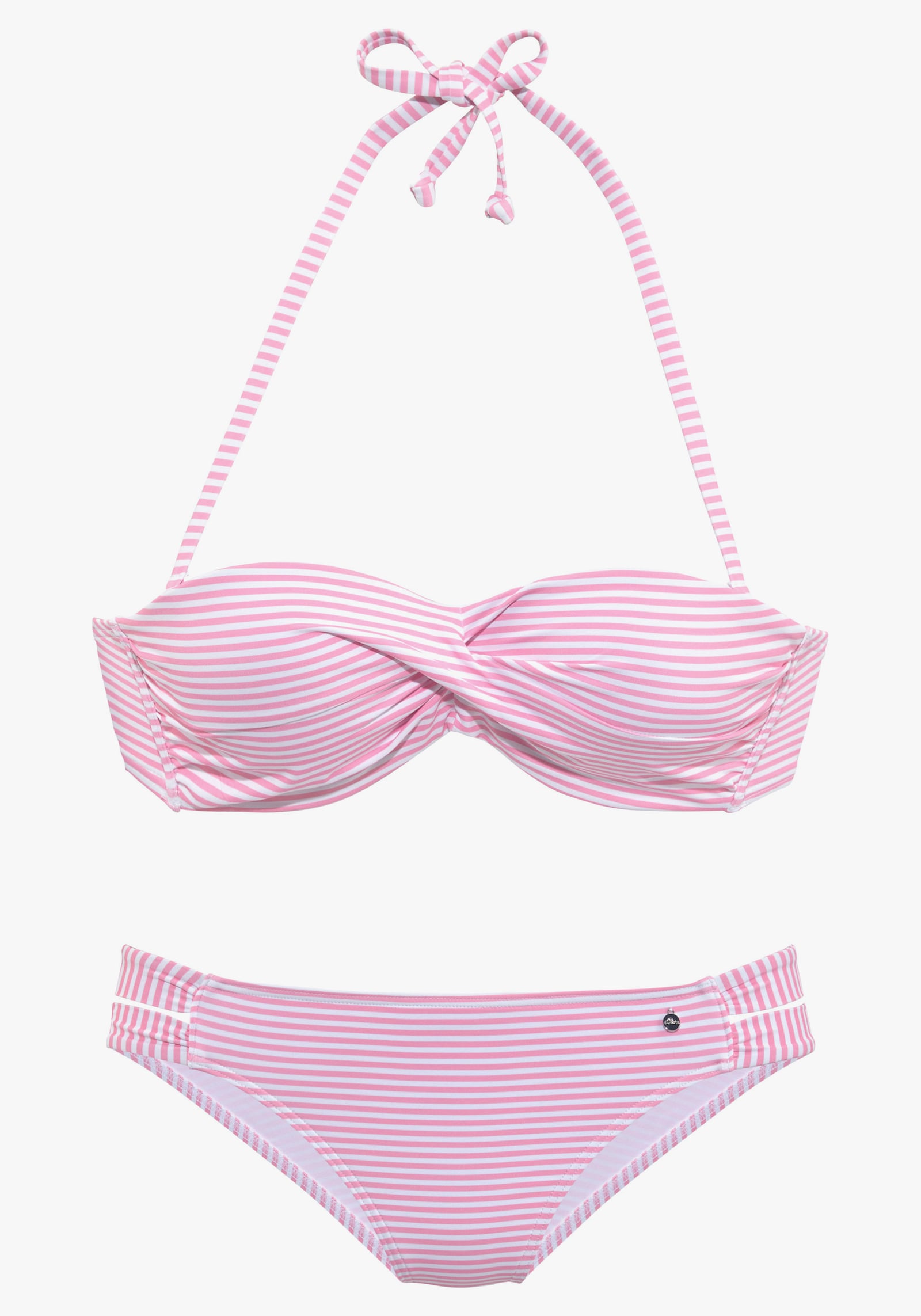 s.Oliver Bügel-Bandeau-Bikini - rosé-weiss