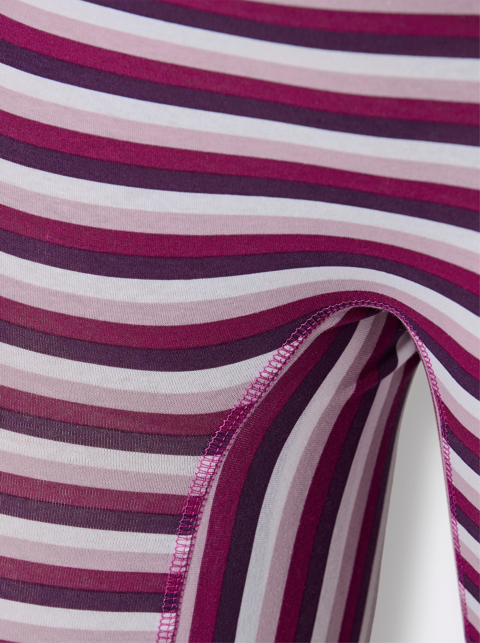 wäschepur Longpanty mit Logo-Schriftzug - malve-gestreift + malve