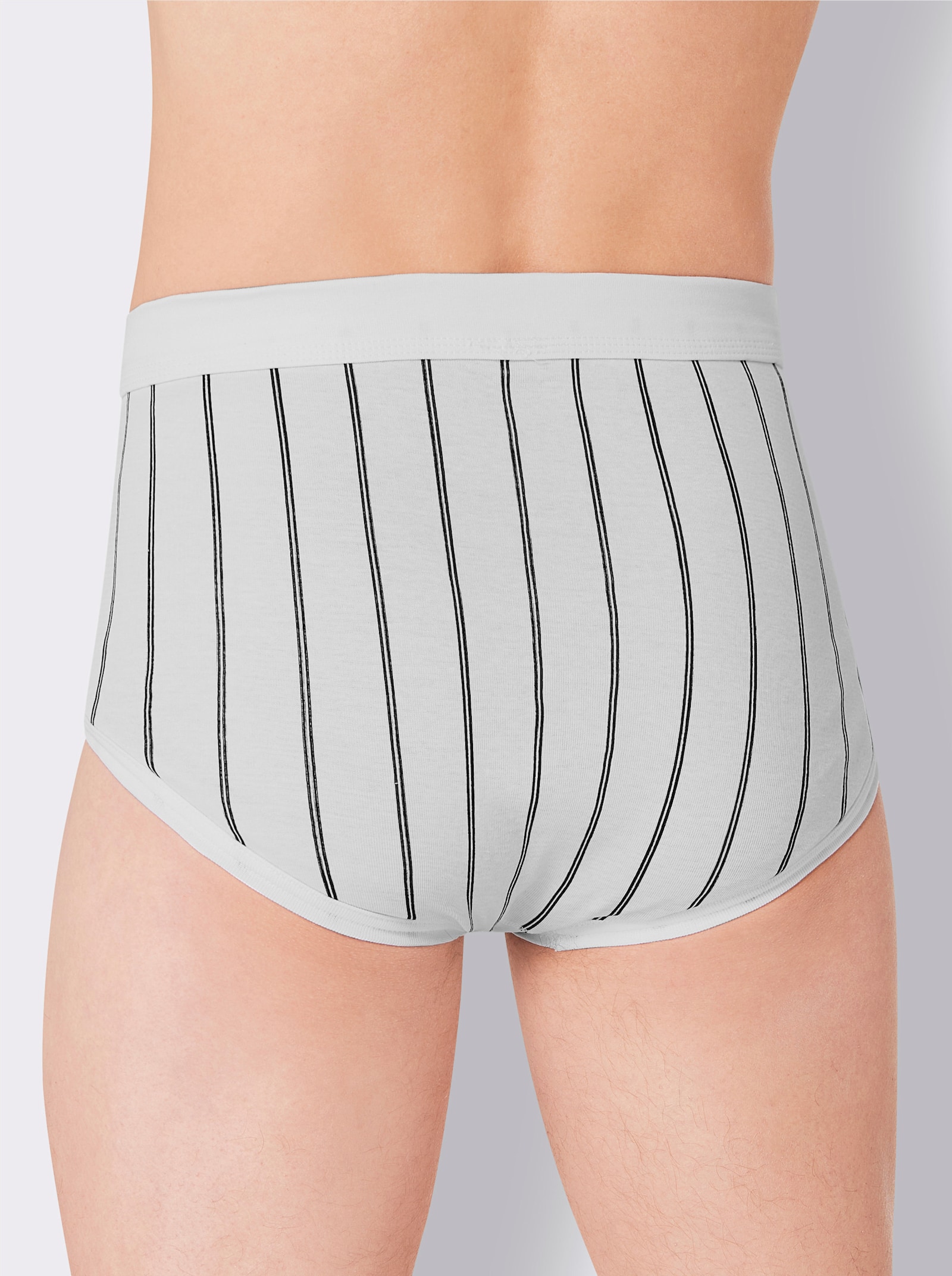 wäschepur men Slipy - bílá-proužek