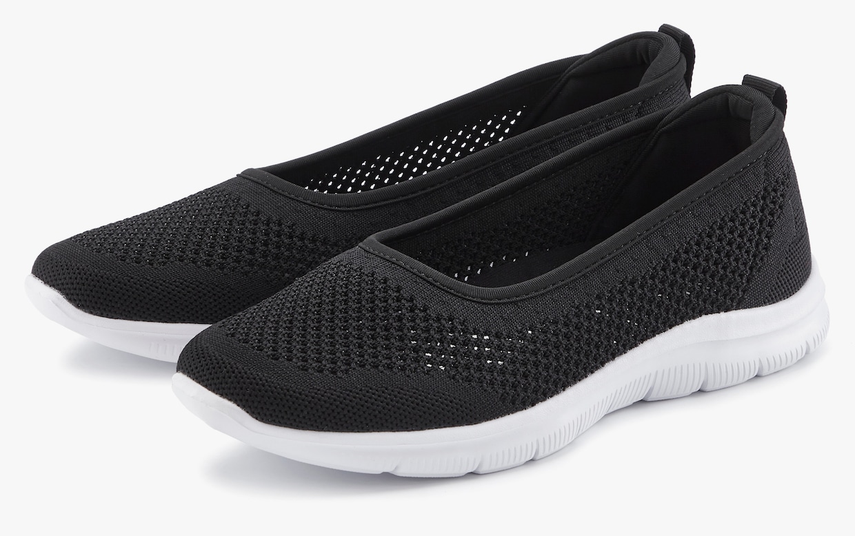 LASCANA Sneaker Ballerinas - schwarz