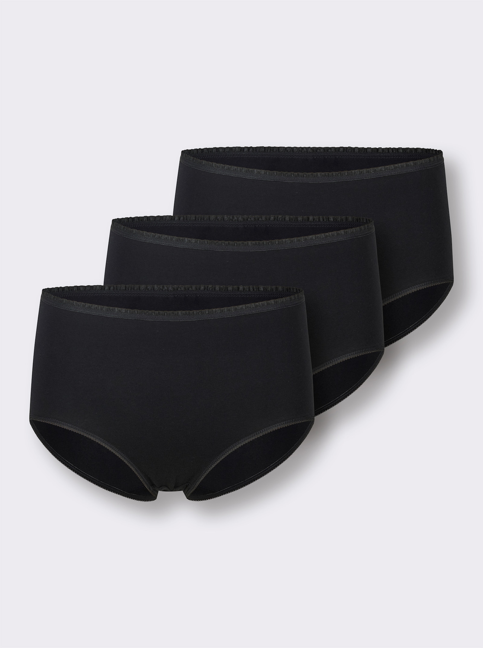 wäschepur Taillenslip im 3er-Pack - schwarz