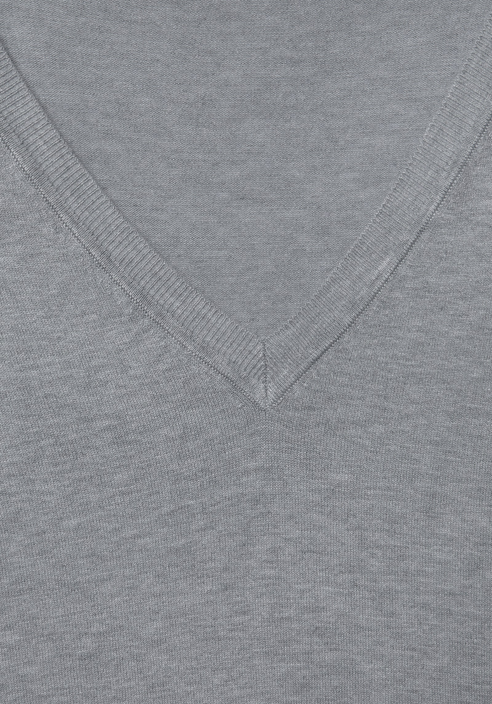 Vivance V-Ausschnitt-Pullover - grau-meliert