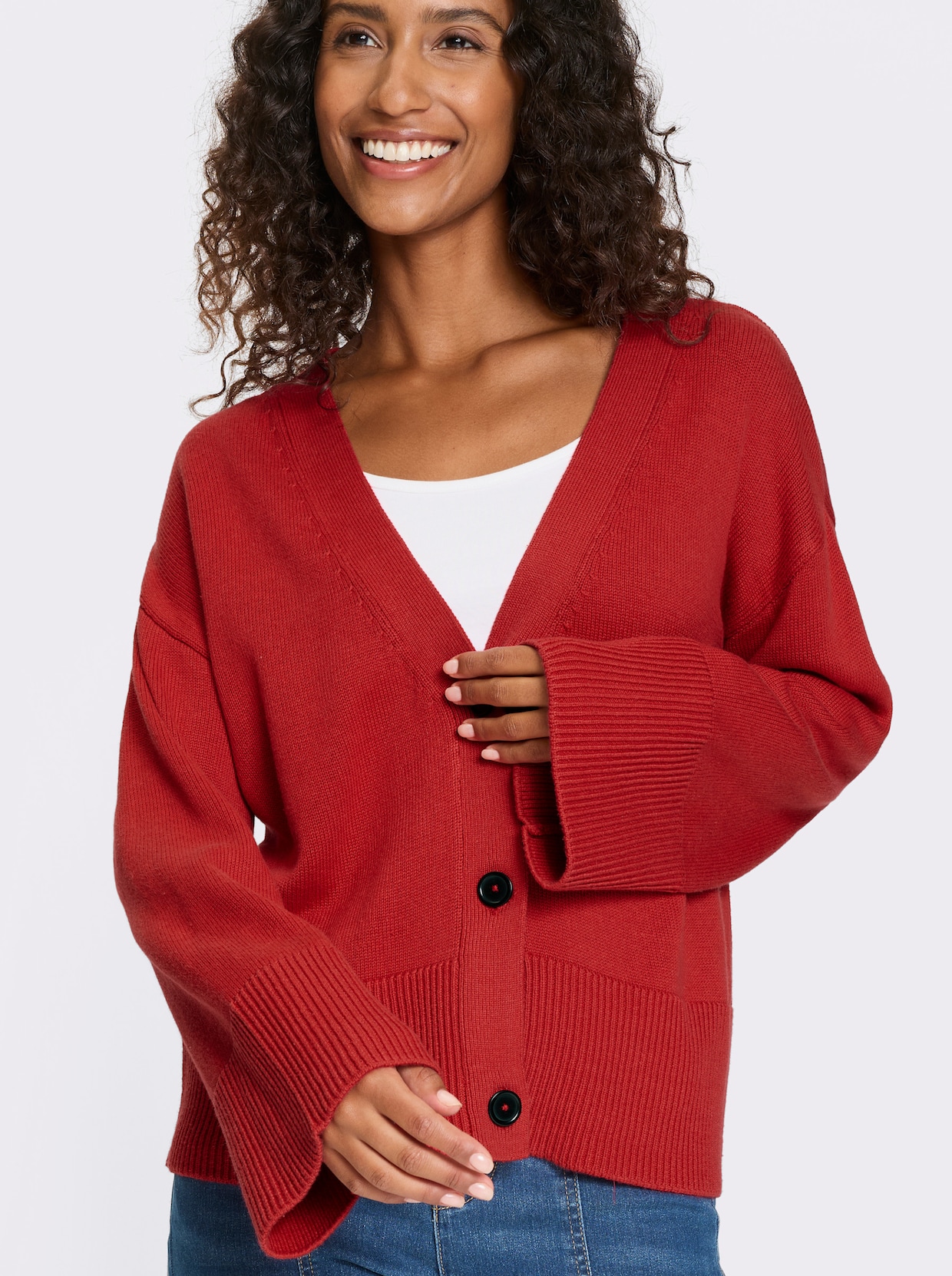 heine Strickjacke - erdbeere