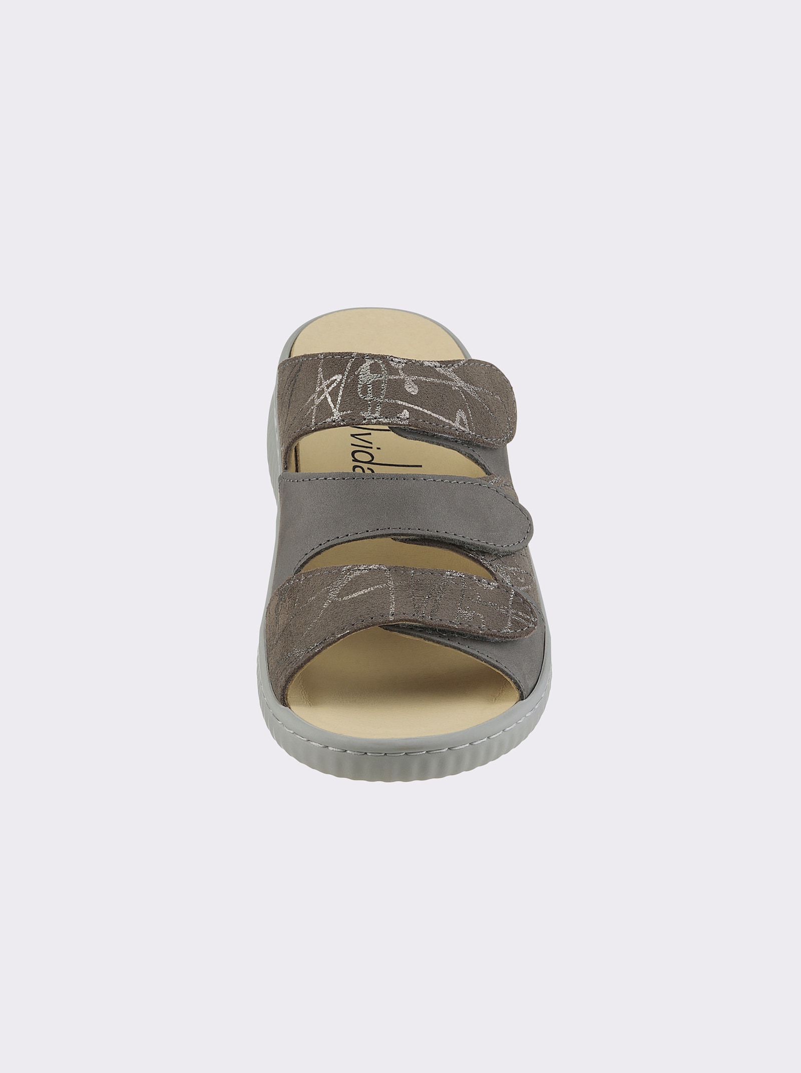 Belvida Pantolette in Leder-Vollausstattung - dunkeltaupe