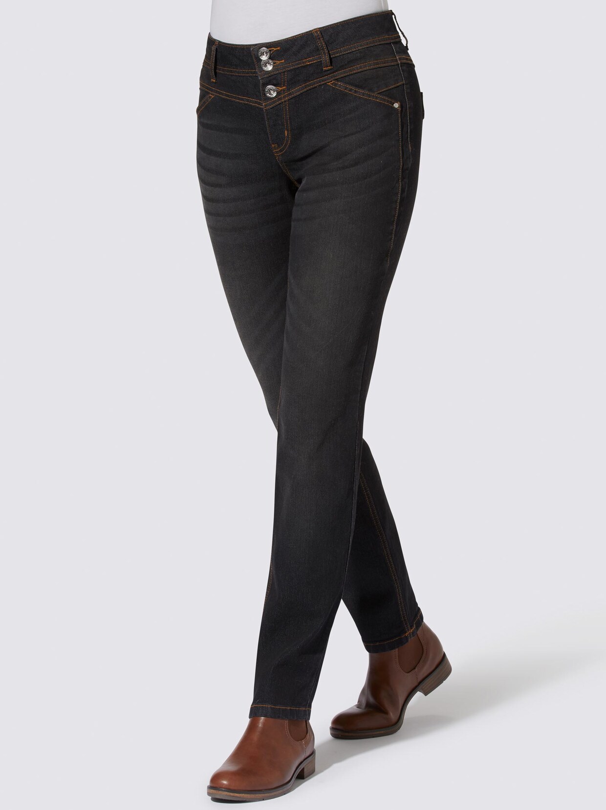 Jeans - black-denim
