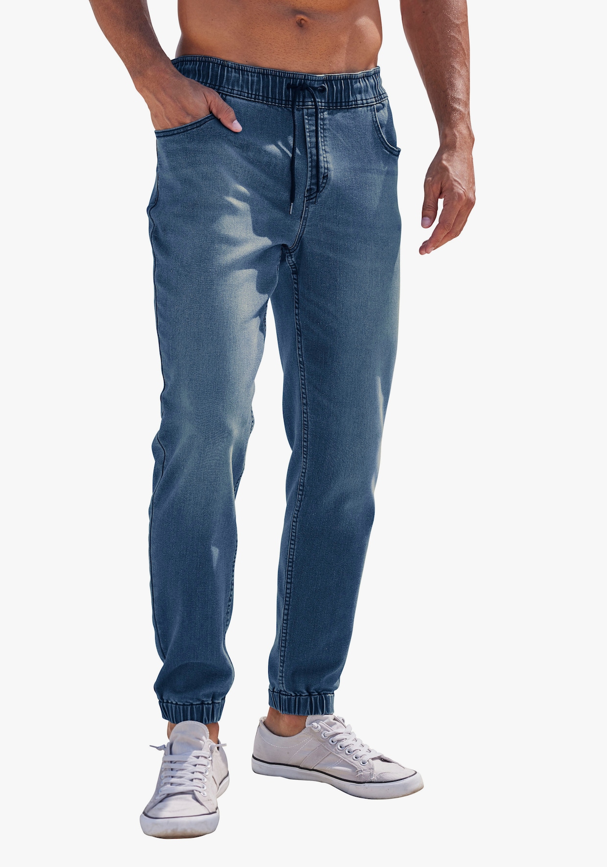 Joggingbroek - blue denim