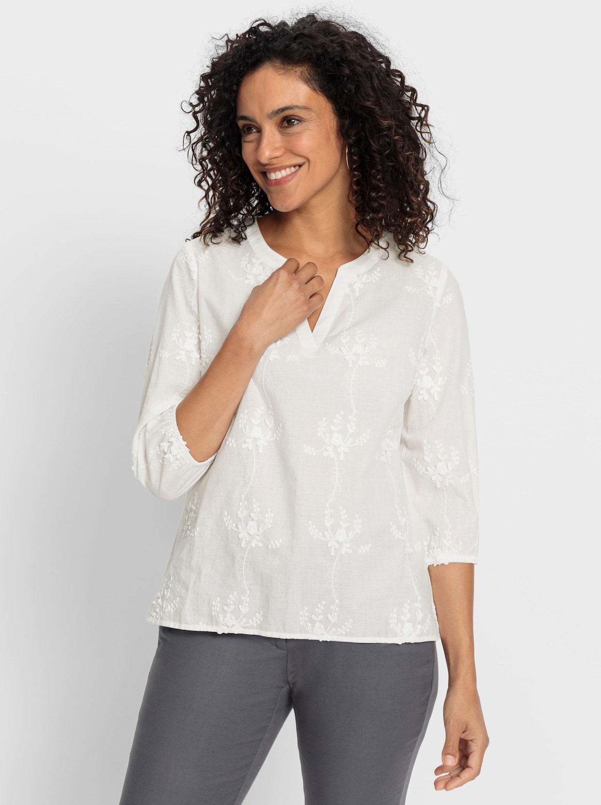 Katoenen blouse - ecru