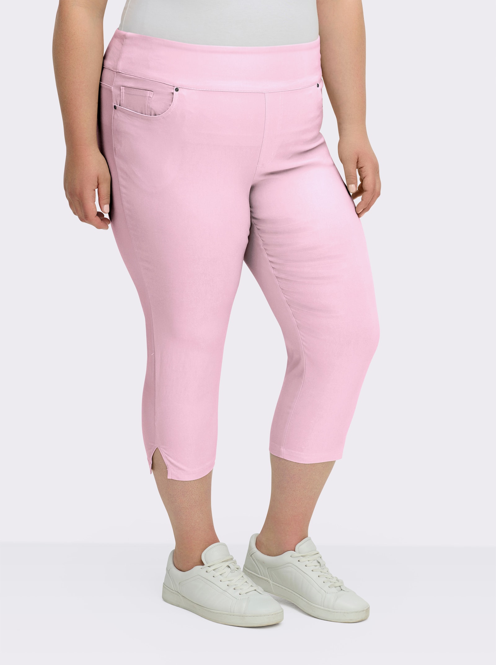 Stretch-Hose in Wadenlänge - rosé