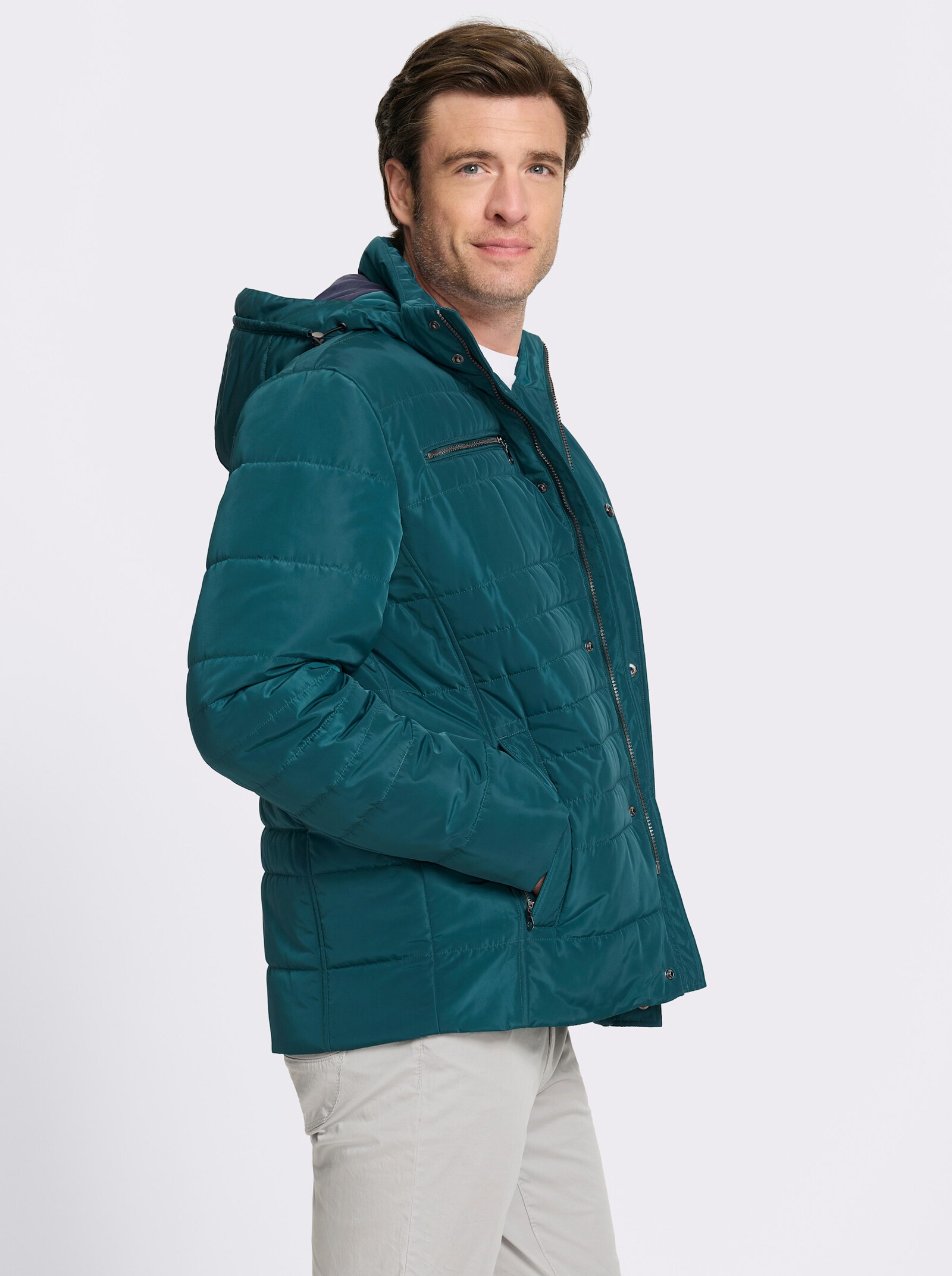 Marco Donati Jacke aus Stepp, winterwarm wattiert - petrol