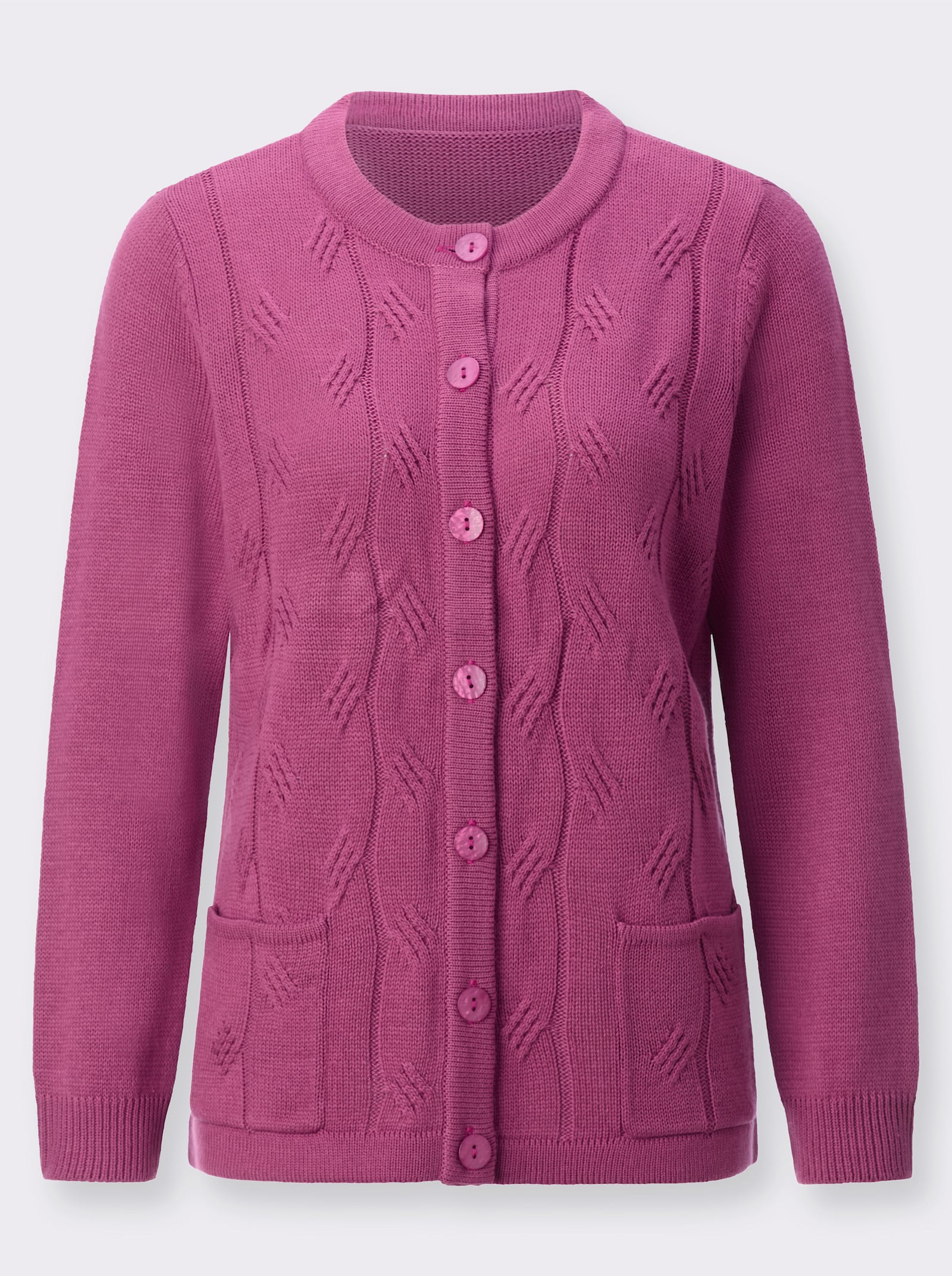 Strickjacke mit Zopfmuster - erika