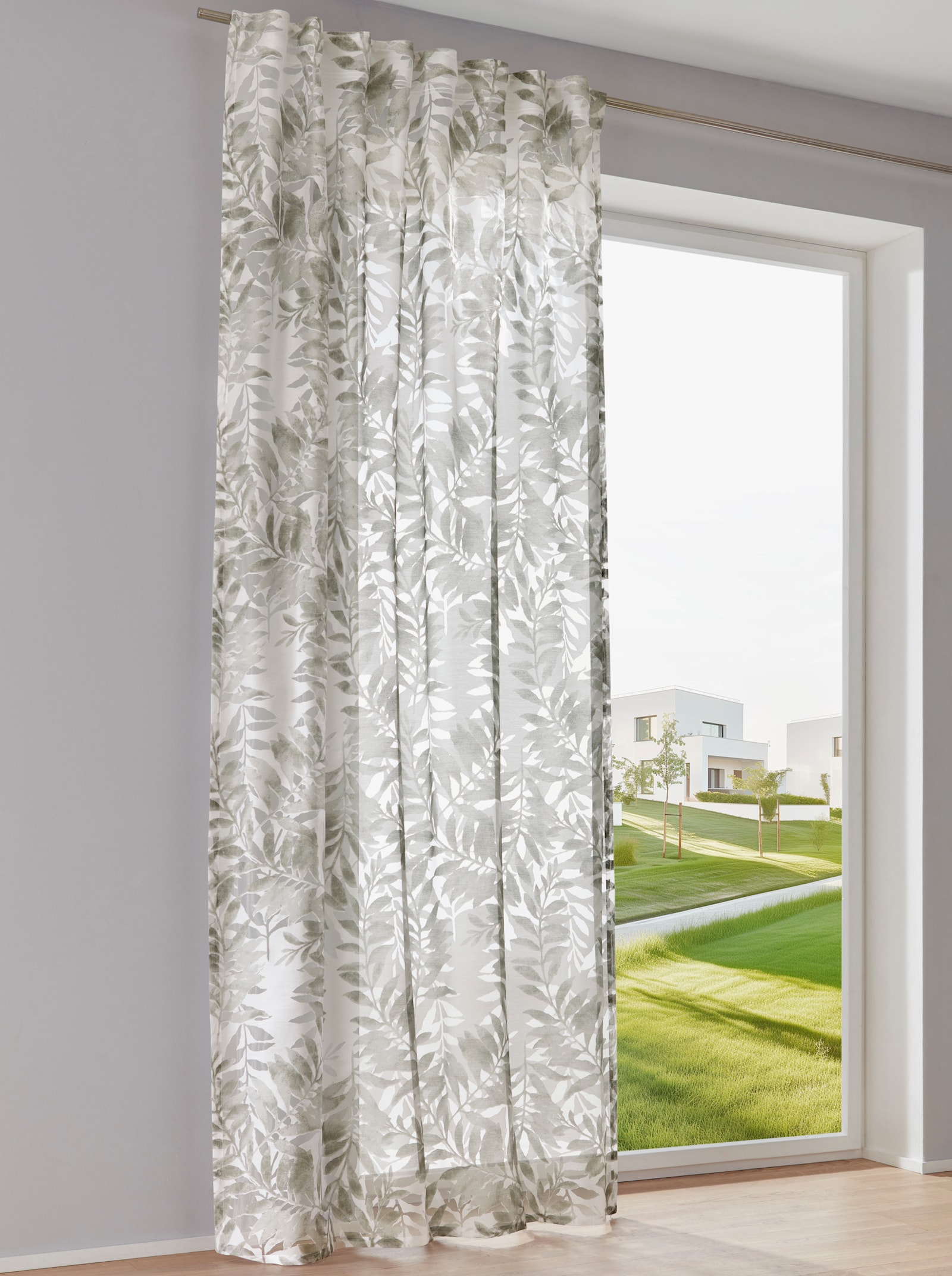 heine home Decoratieve vitrage - wit/grijs