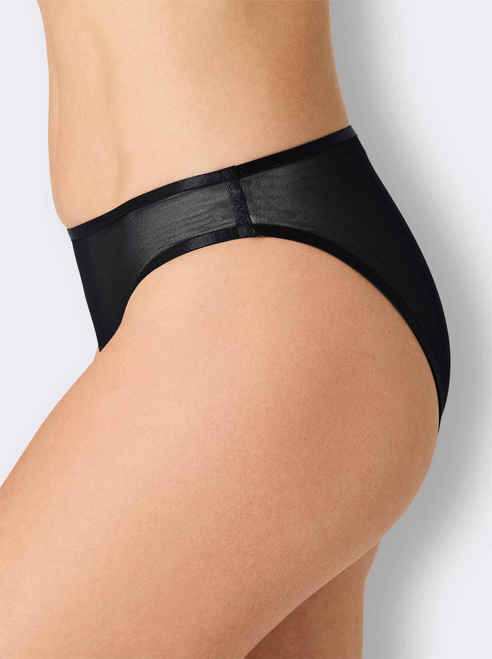 Minislip mit flachen Nähten - schwarz