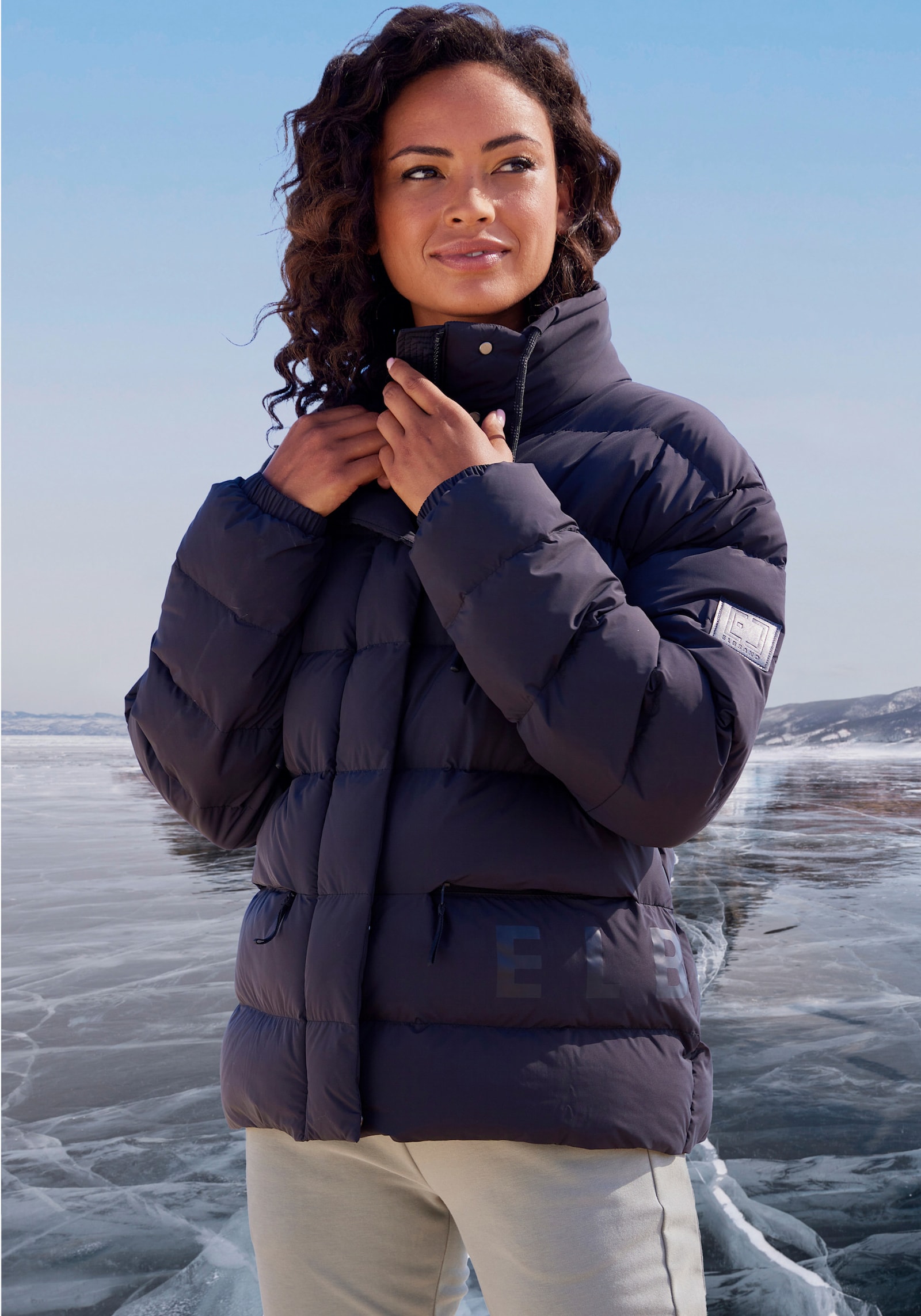 Elbsand Steppjacke - schwarz