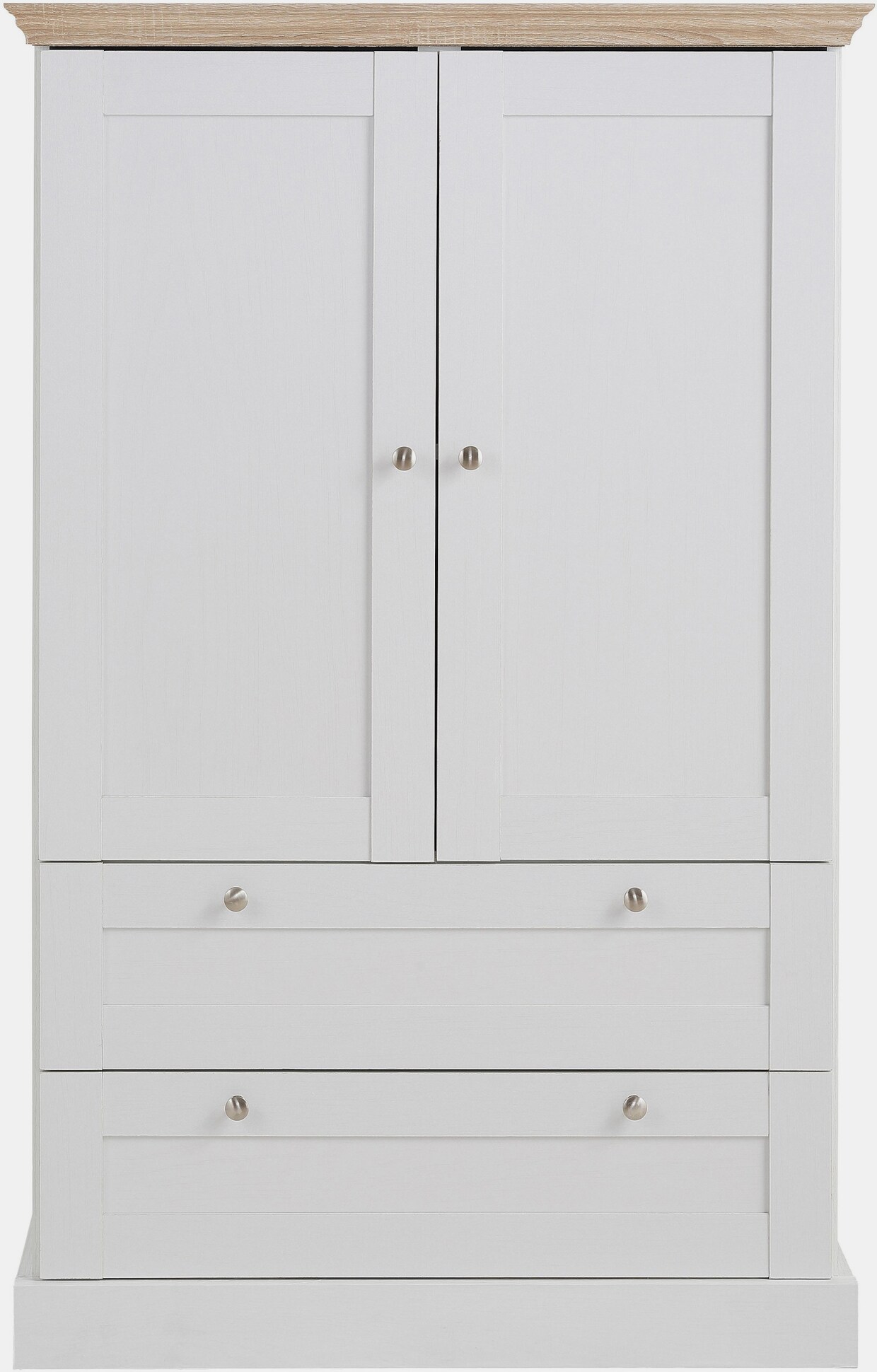 Home affaire Drehtürenschrank - weiß/eichefarben