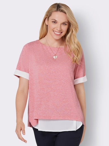 2-in-1-Shirt - flamingo-meliert