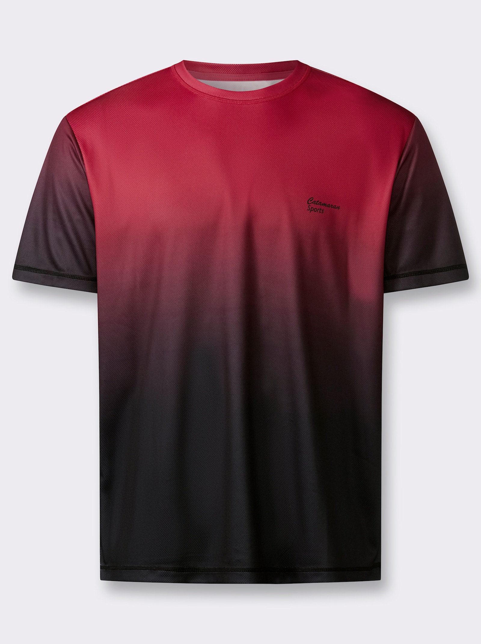Catamaran Sports Kurzarmshirt mit Farbverlauf - schwarz-rot
