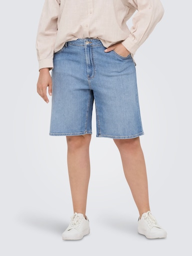 ONLY CARMAKOMA Jeansshorts - light blue denim