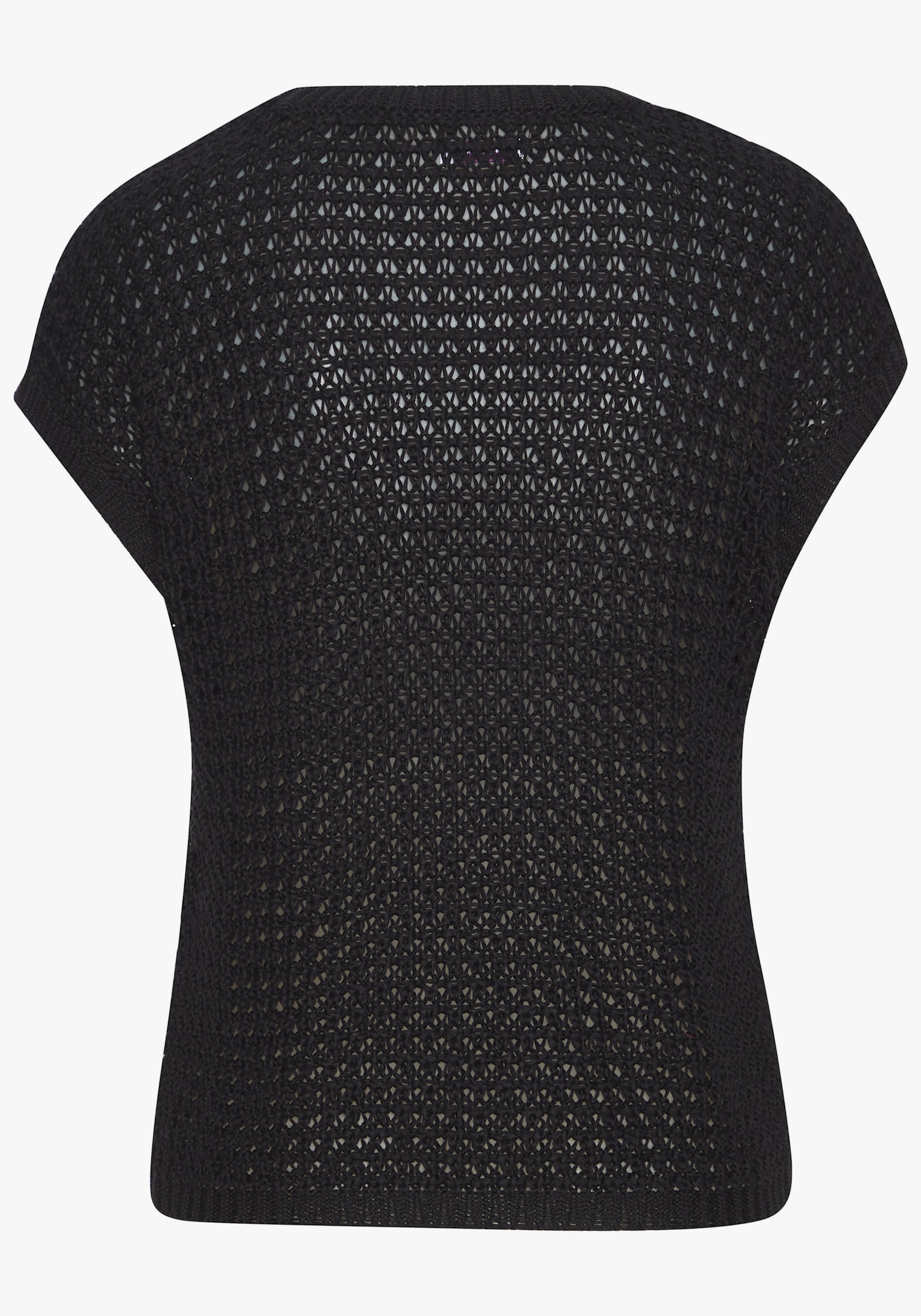 s.Oliver Pullover met korte mouwen - zwart