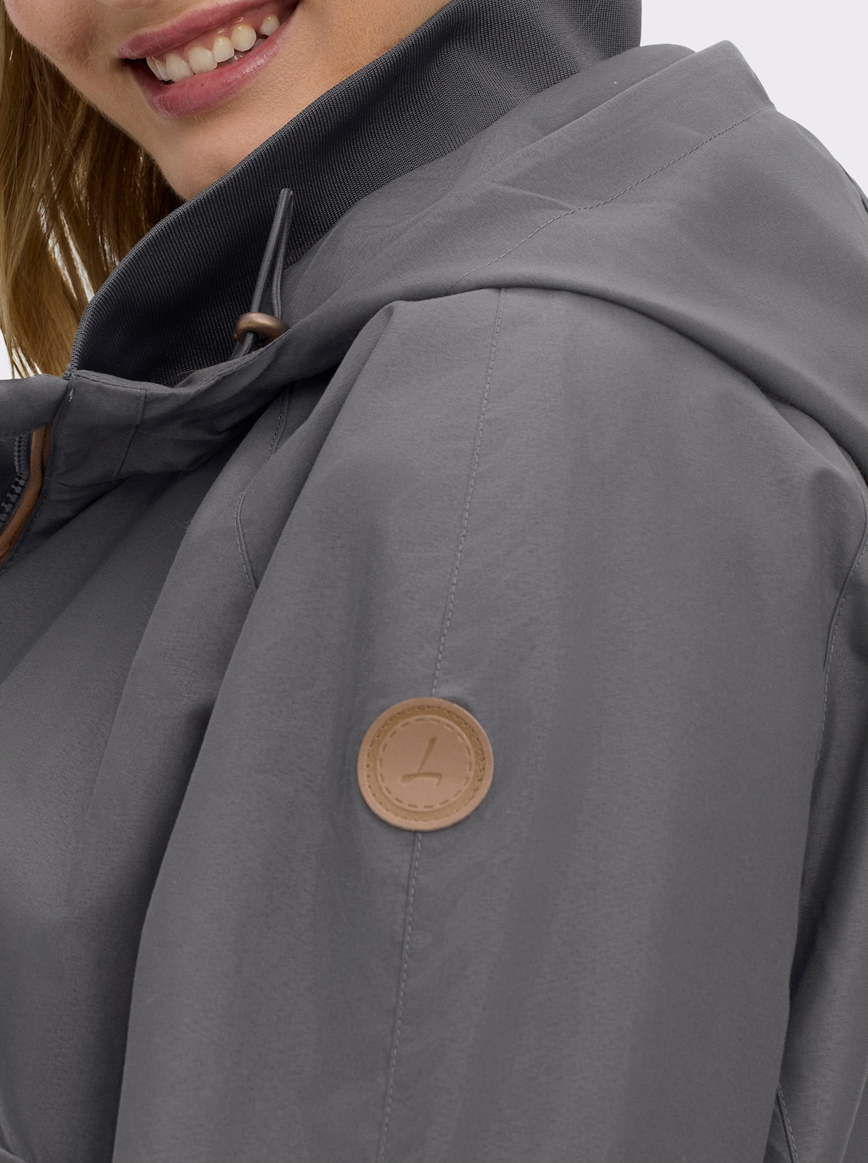 Übergangsjacke in Microfaser-Qualität - anthrazit