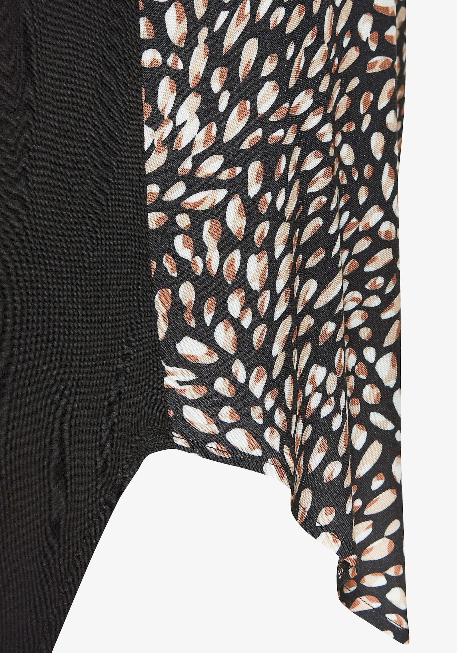 Beachtime Longshirt - schwarz-braun bedruckt