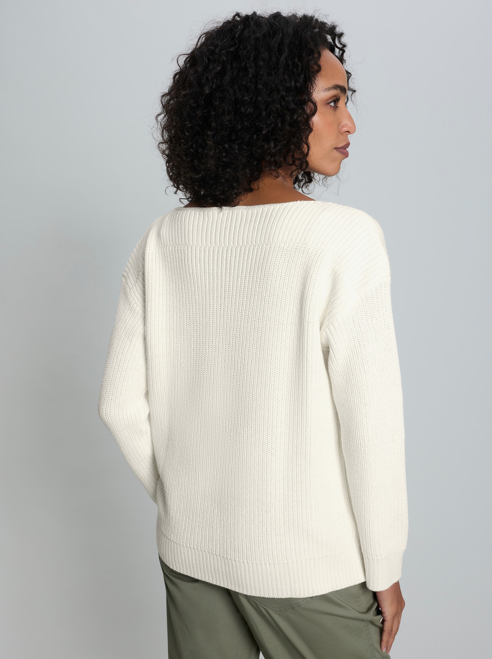 heine Baumwollpullover - ecru