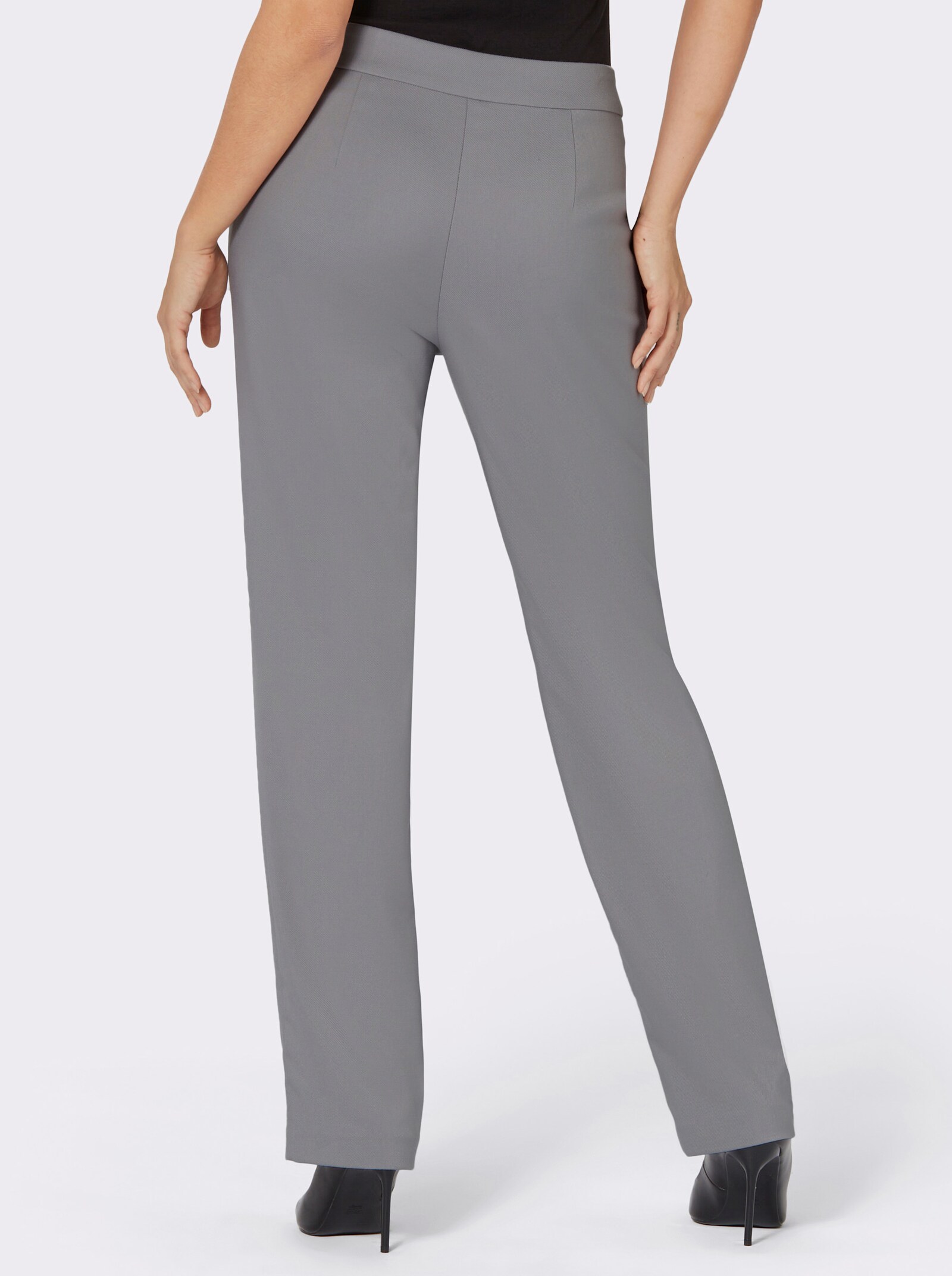 Hose mit Rautenmuster - steingrau