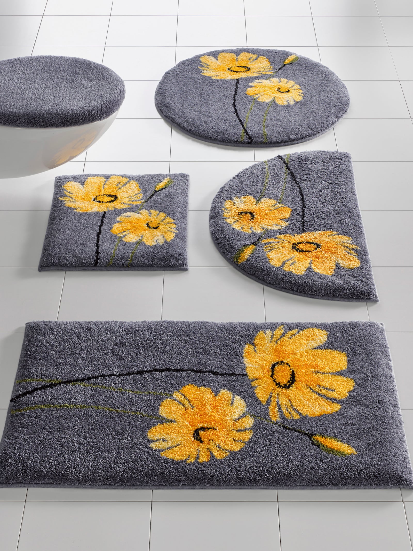 Grund Badgarnitur - grau-gelb