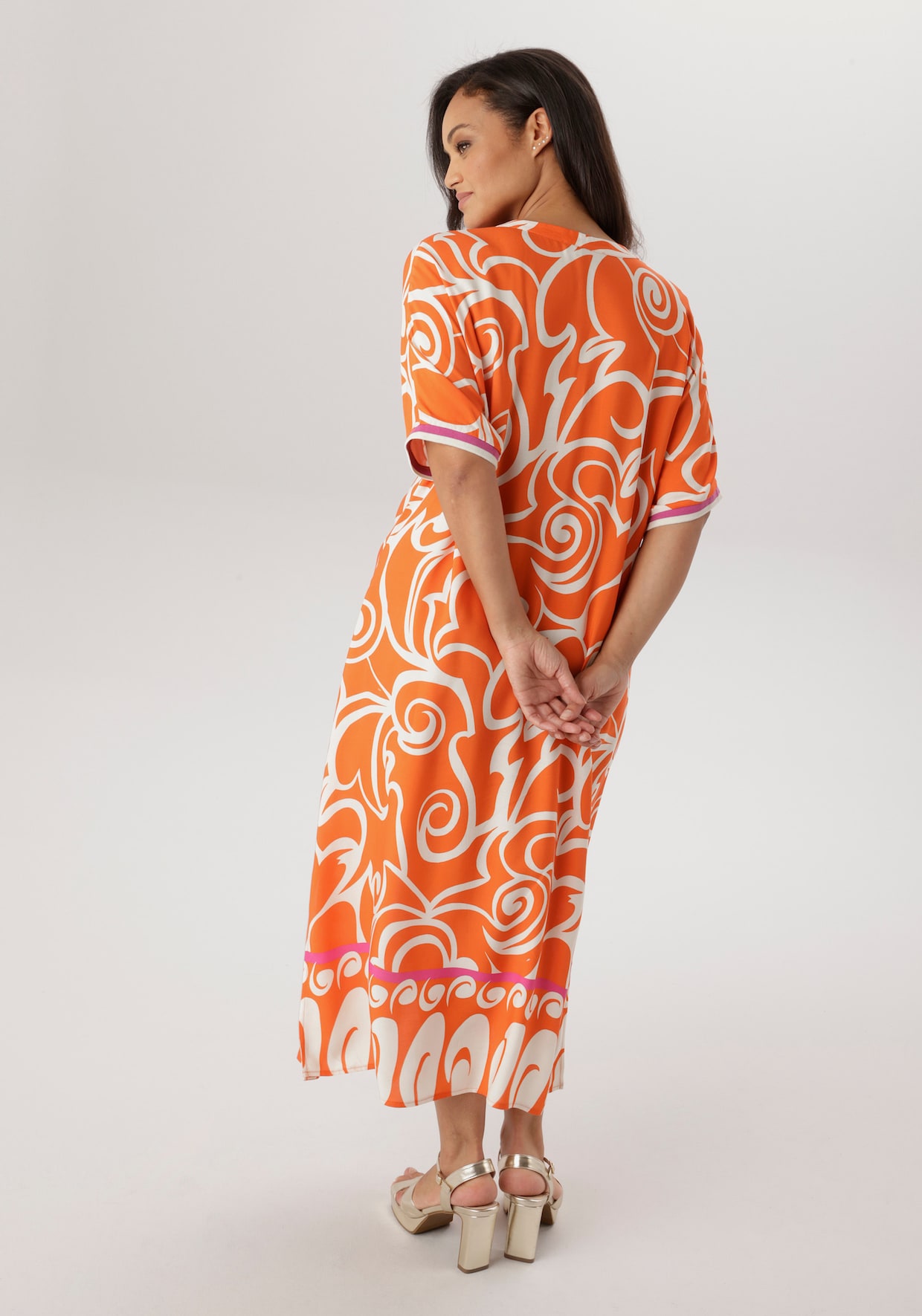 Aniston PLUS Sommerkleid - orange-natur
