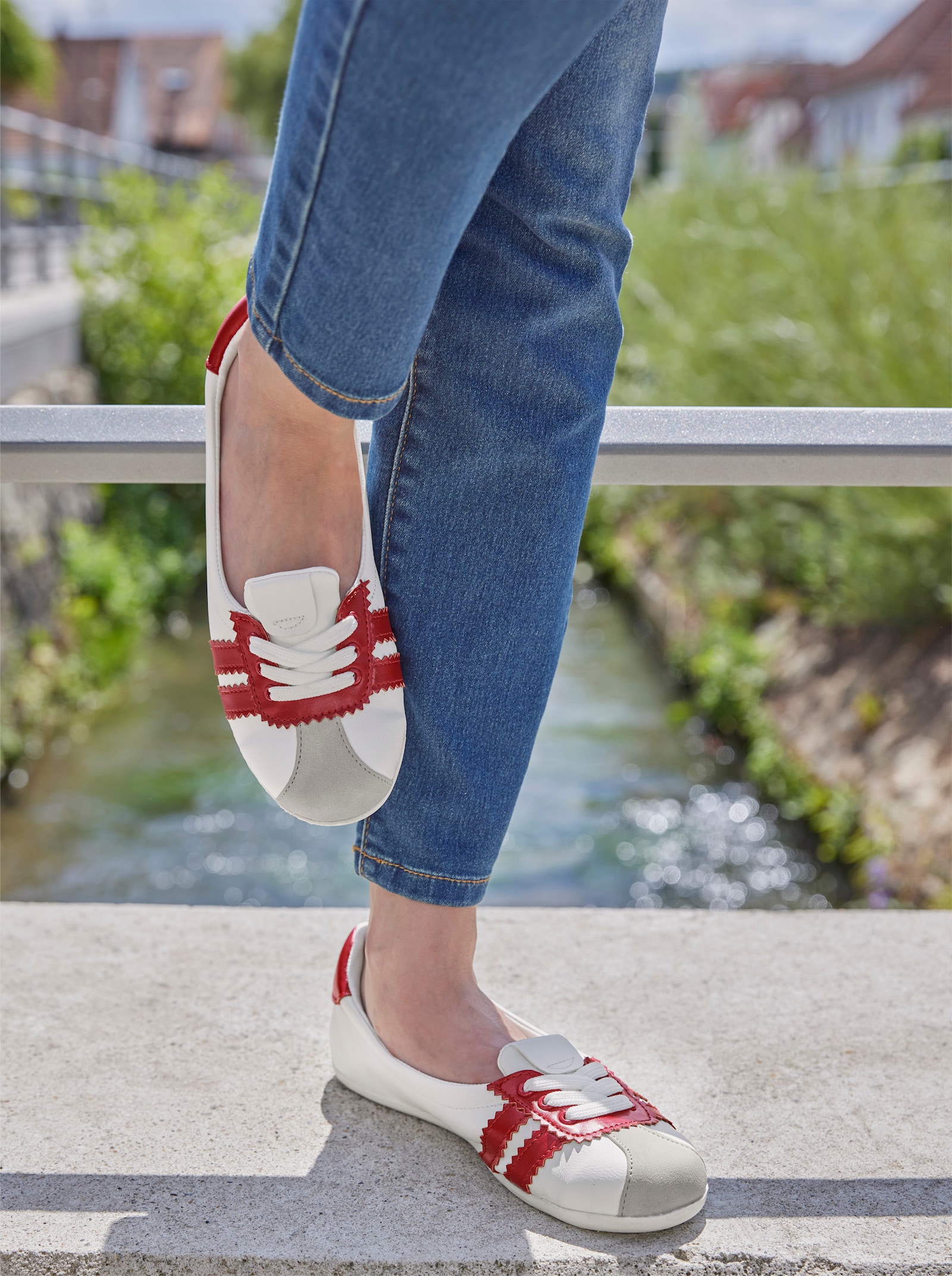 heine Ballerina - weiß-rot
