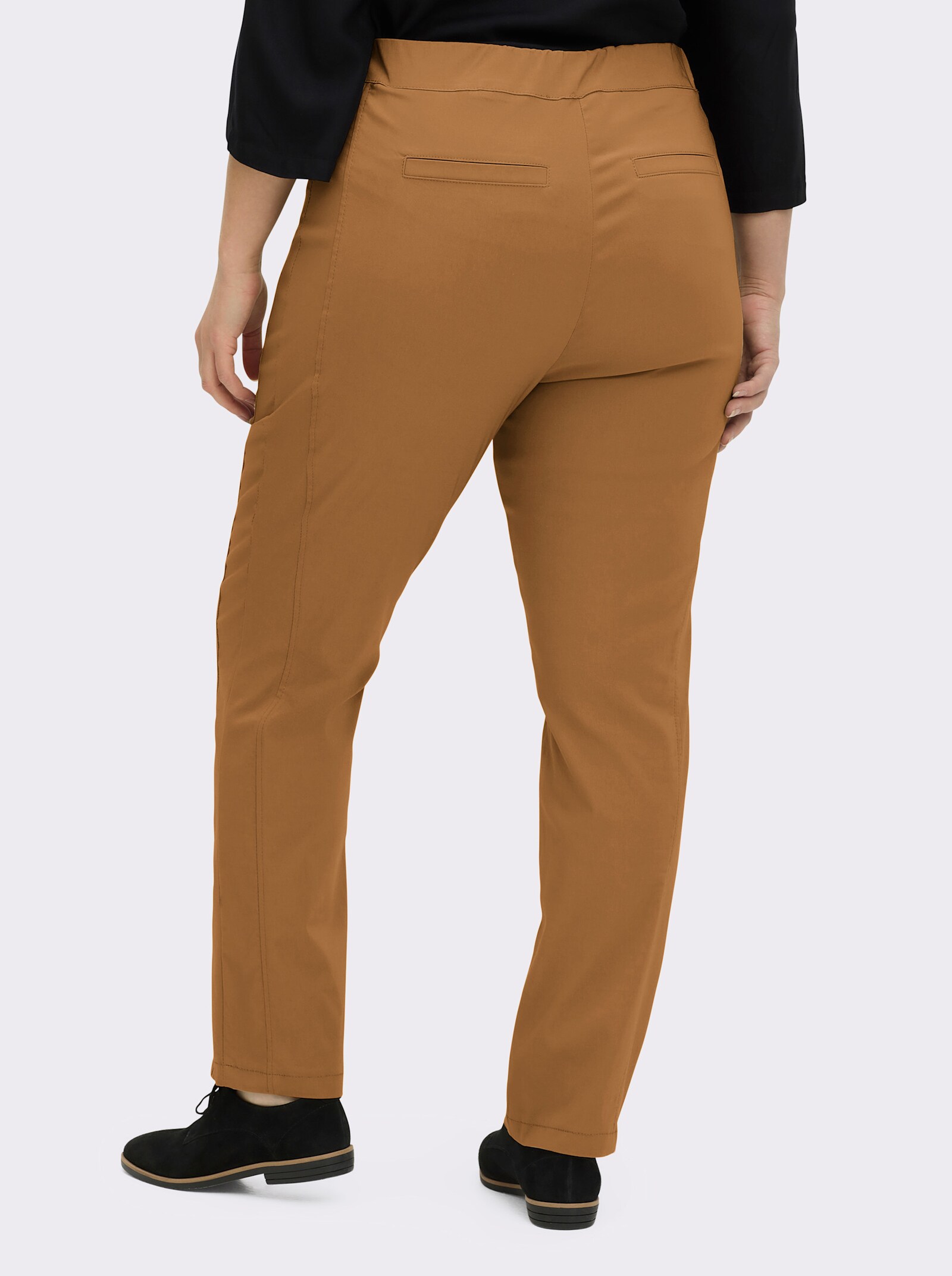 Stehmann Comfort line Hose mit Dehnbund, Viskose-Qualität - cognac