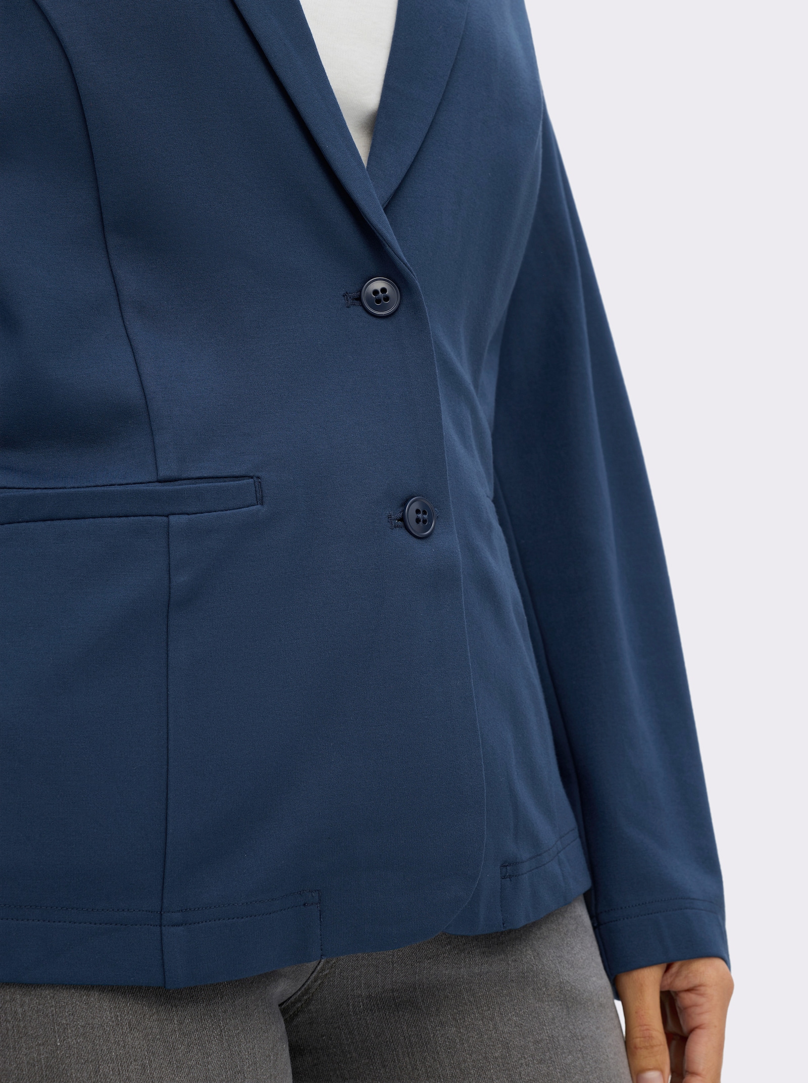  Jerseyblazer in Interlock-Qualität - dunkelblau