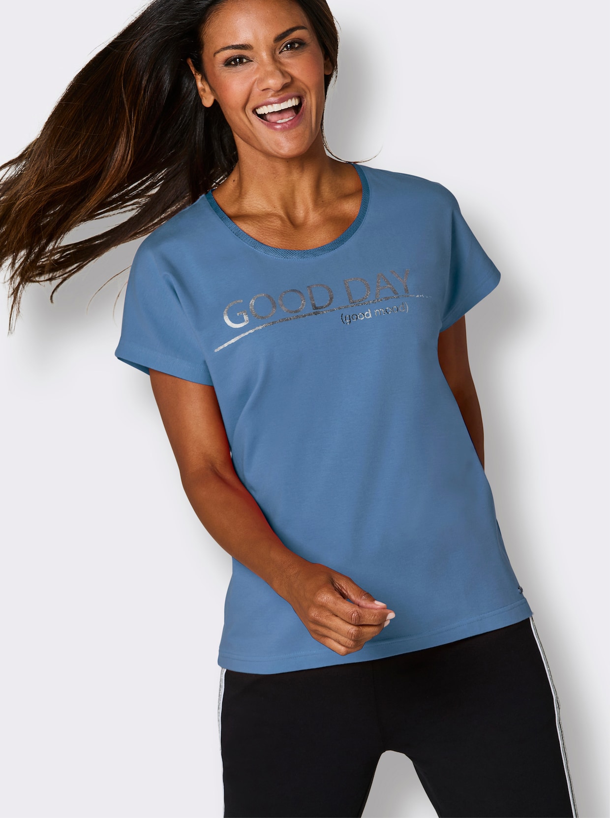 feel good Shirt - mittelblau