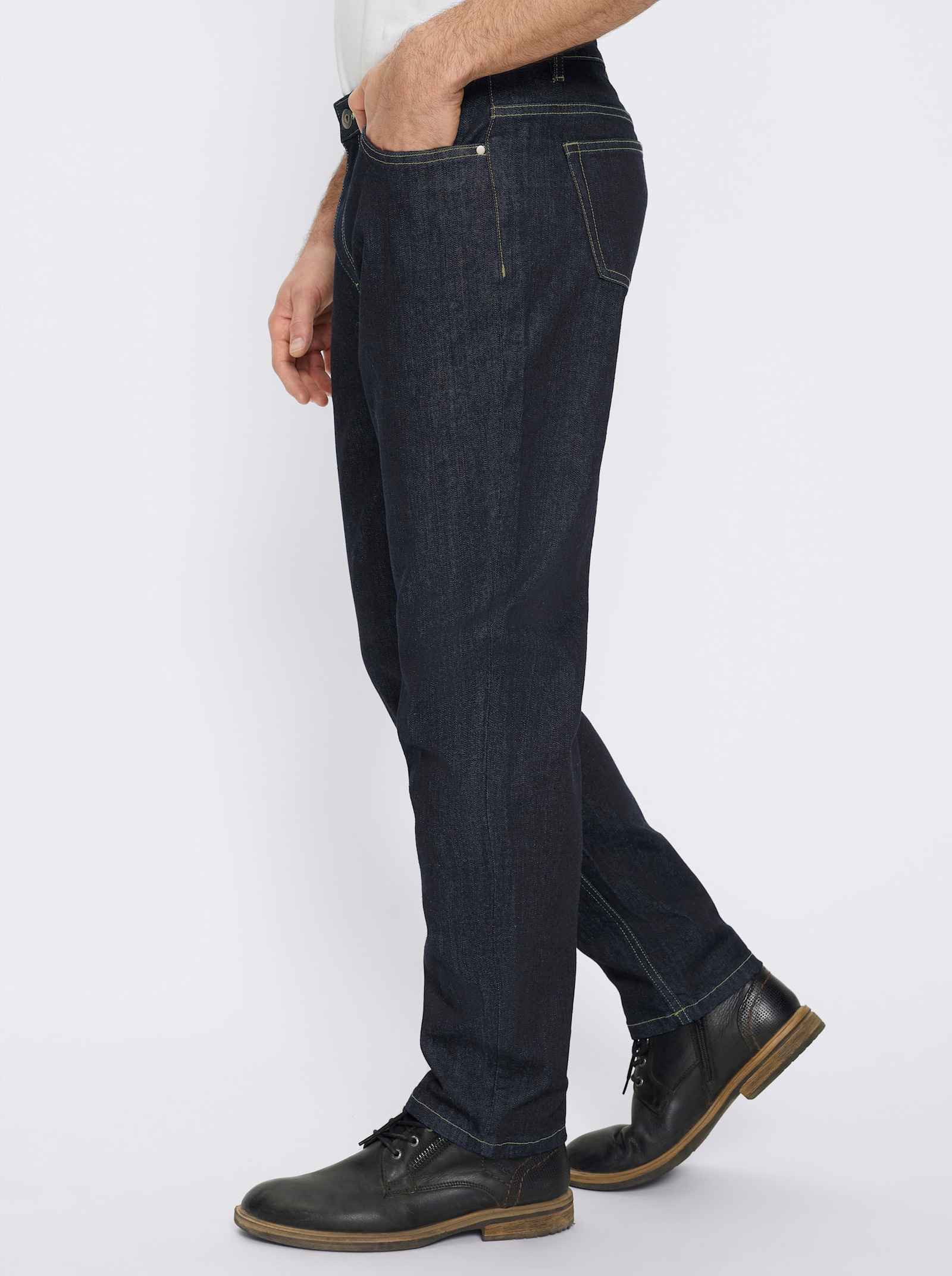 Marco Donati Jeans mit Kontrastnähten - dark blue denim