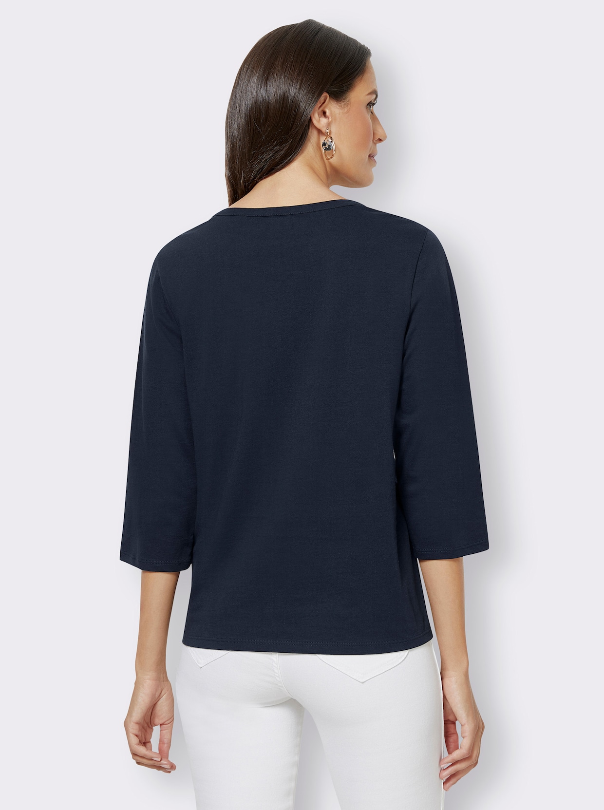 Shirt met 3/4-mouw - marine