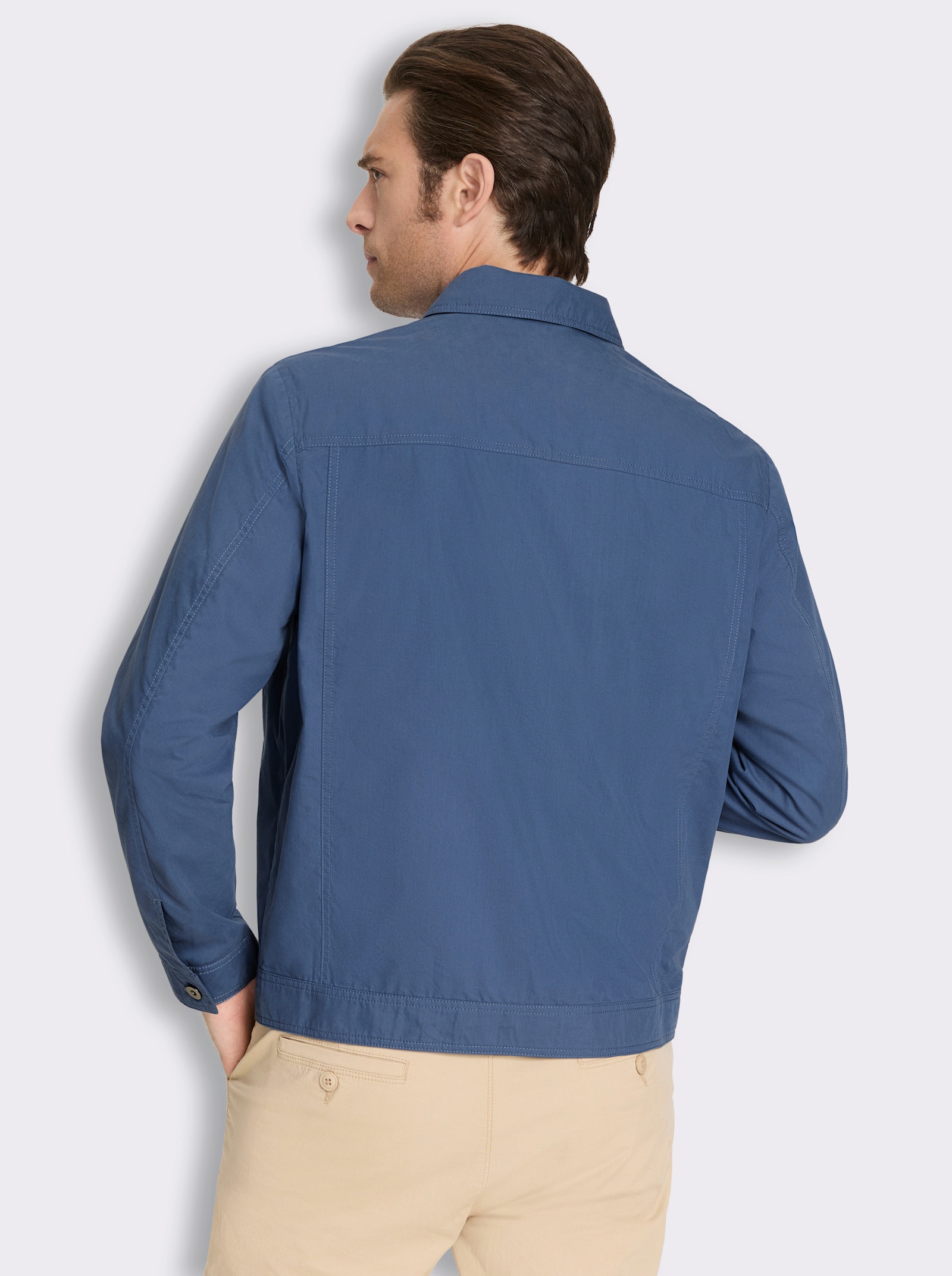 Marco Donati Jacke mit Metall-Knöpfen - jeansblau