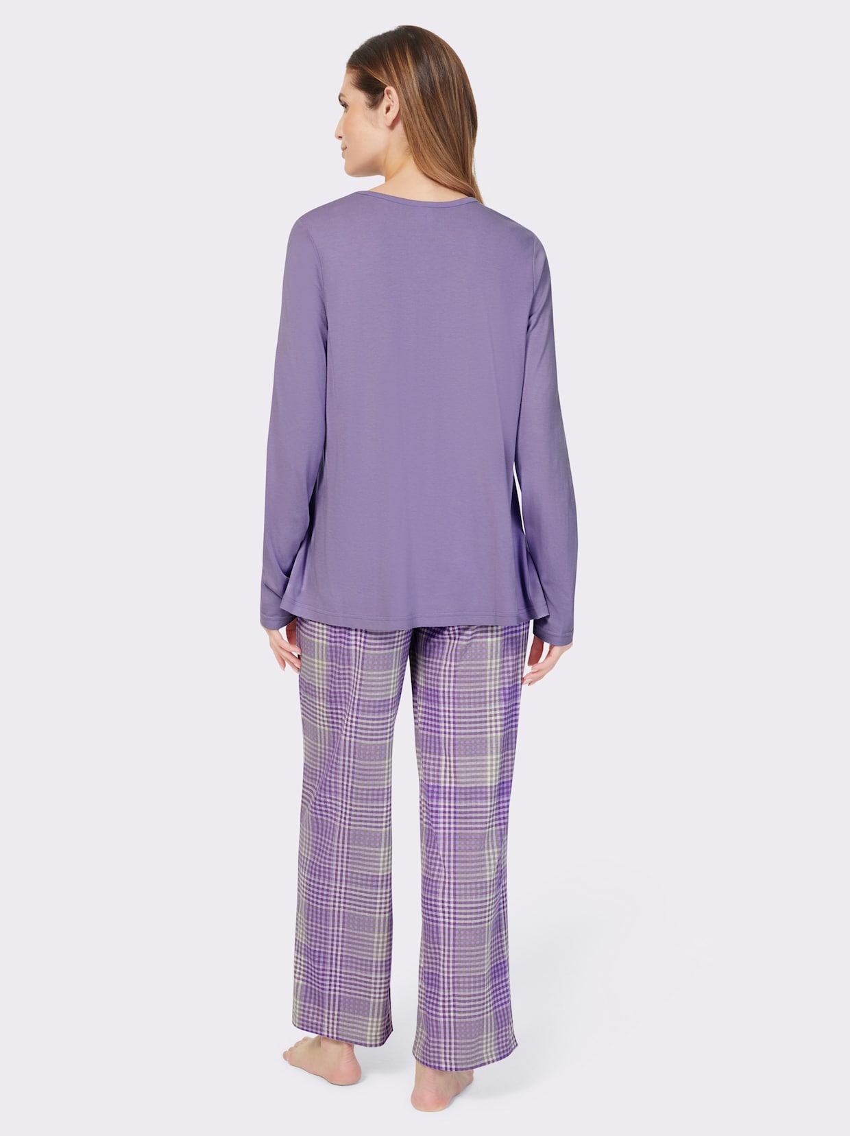 wäschepur Pyjama - lavendel-lila-bedruckt