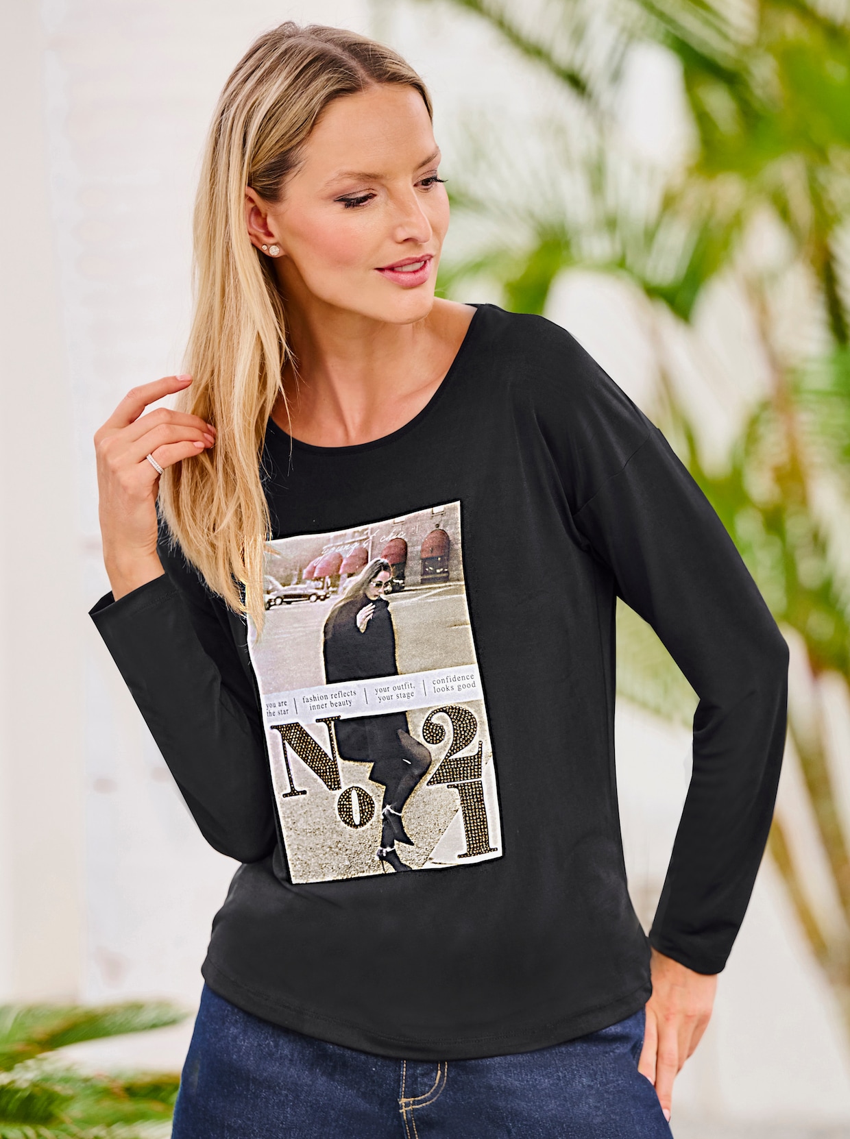 heine Blouseshirt - zwart