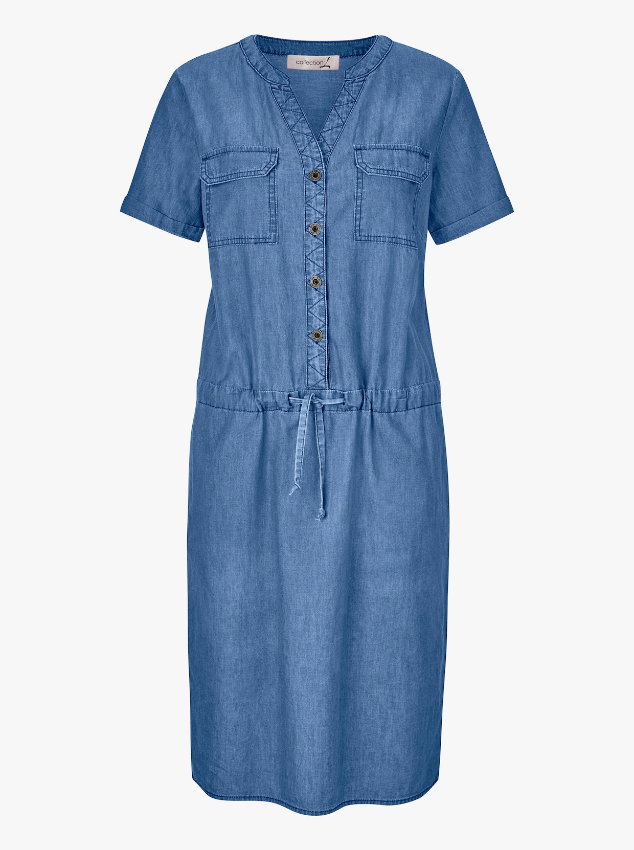 Robe chemisier - bleu blanchi