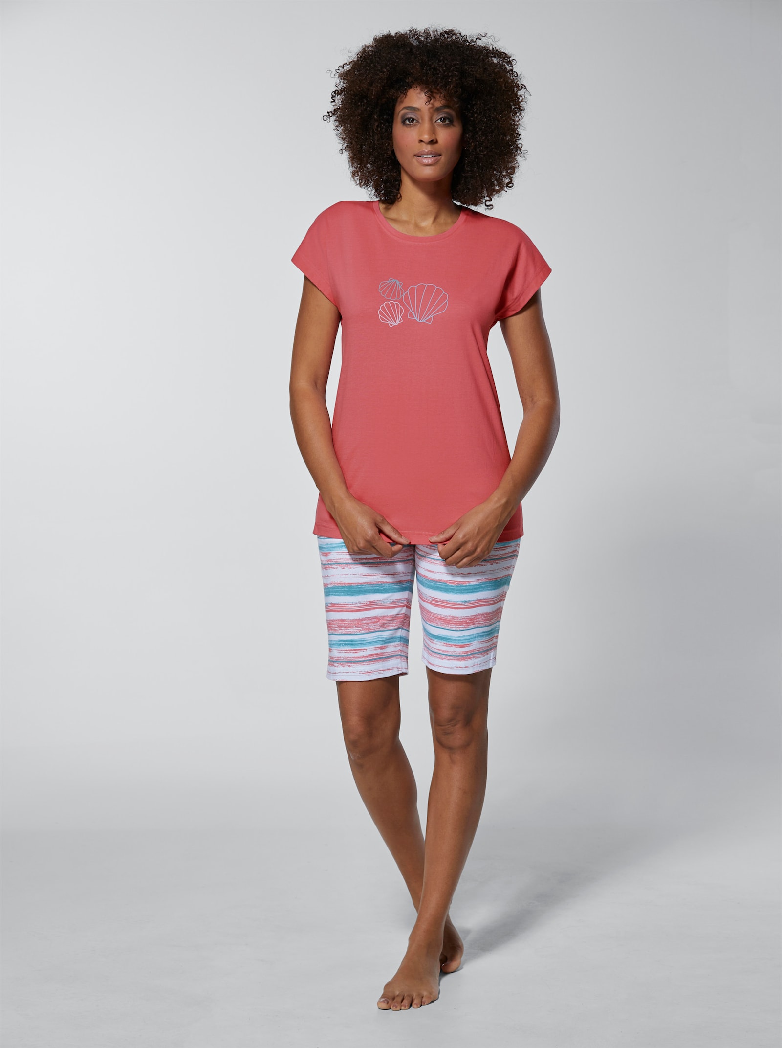 wäschepur Shortys mit Dehnbund-Hosen - flamingo + flamingo-gestreift